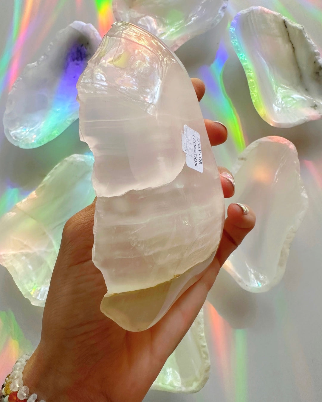 White Calcite Dish D - Baltic Mermaid