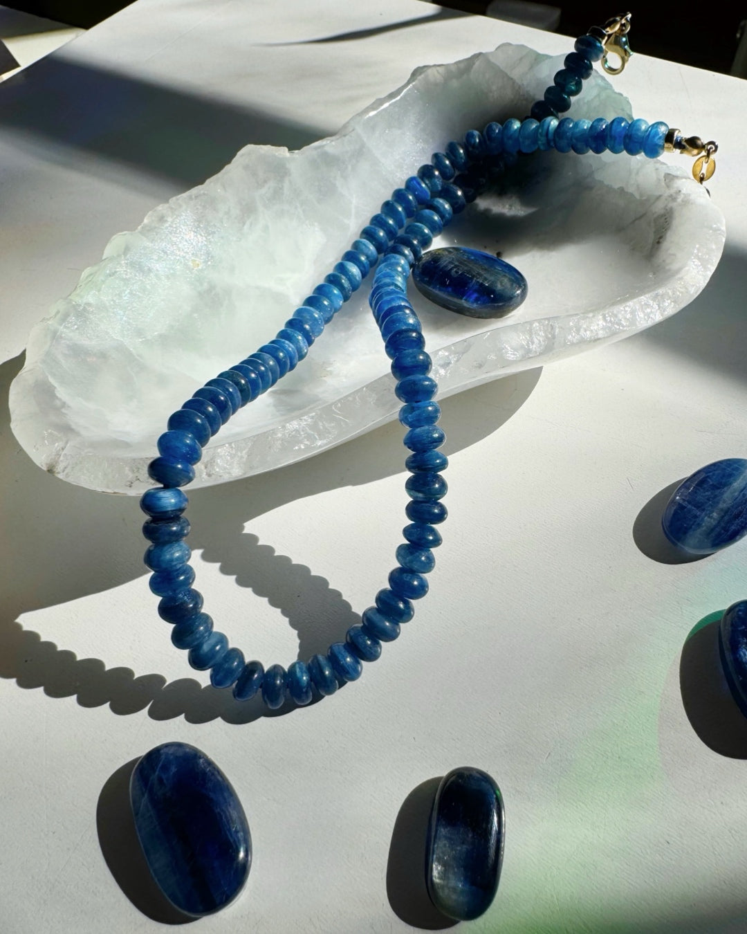 “Diana” - Blue Kyanite Gemstone Candy Necklace - Baltic Mermaid