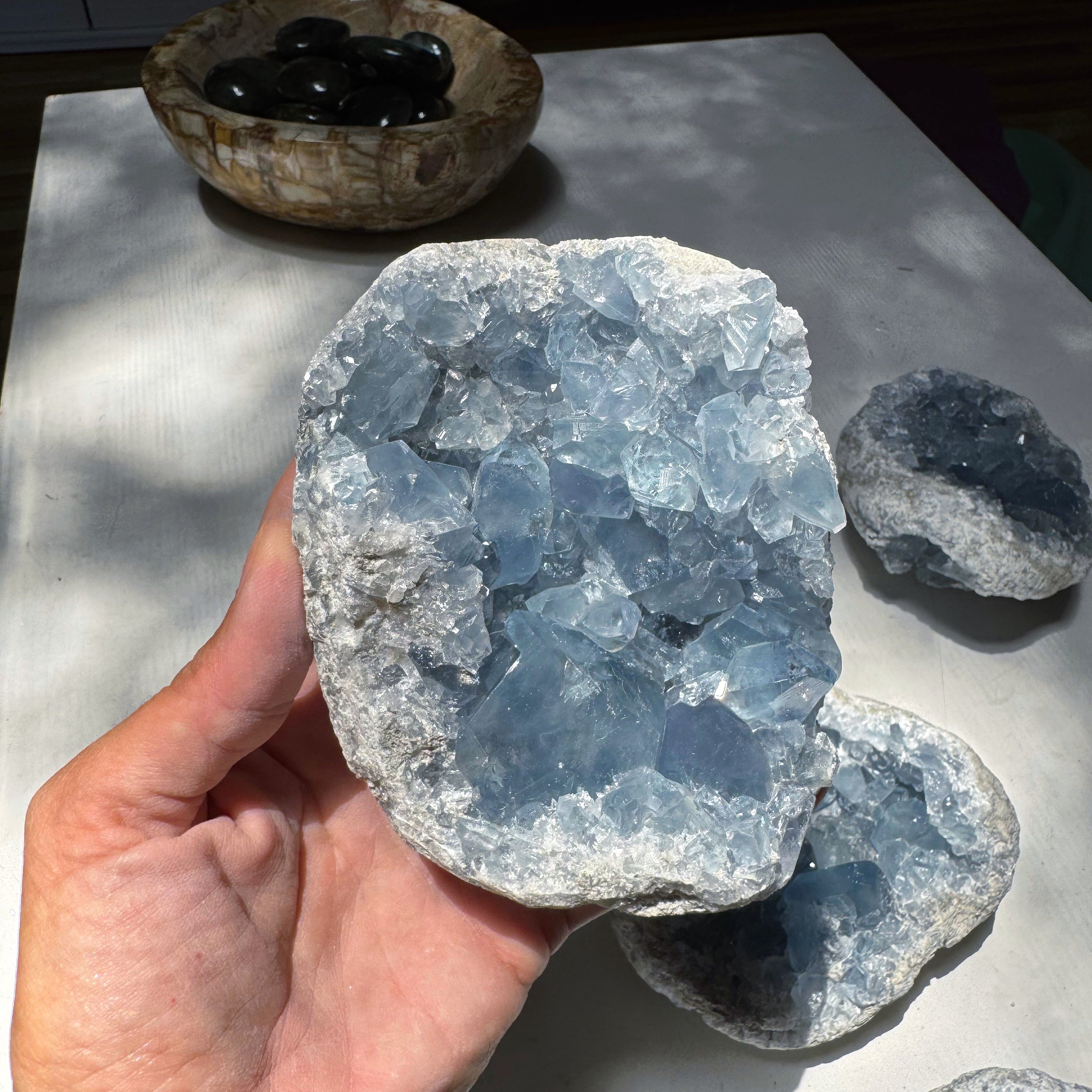 Celestite Cluster Baltic Mermaid
