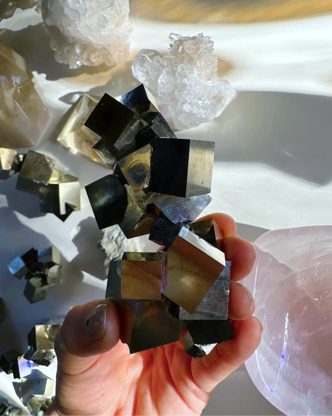 Pyrite Cube Cluster - AAA - Baltic Mermaid