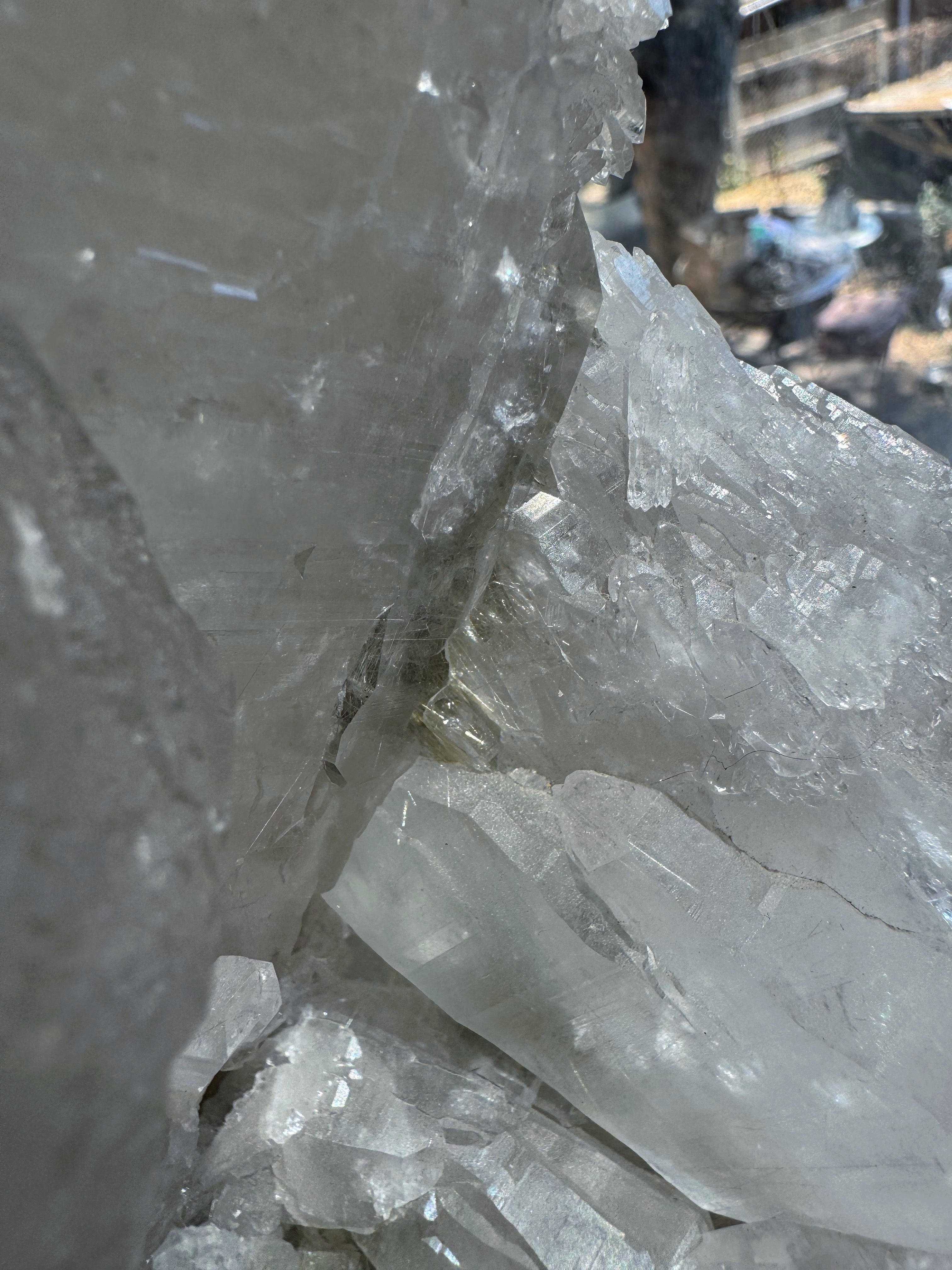 Large Rutilated Lemurian Quartz Cluster from Brazil Baltic Mermaid