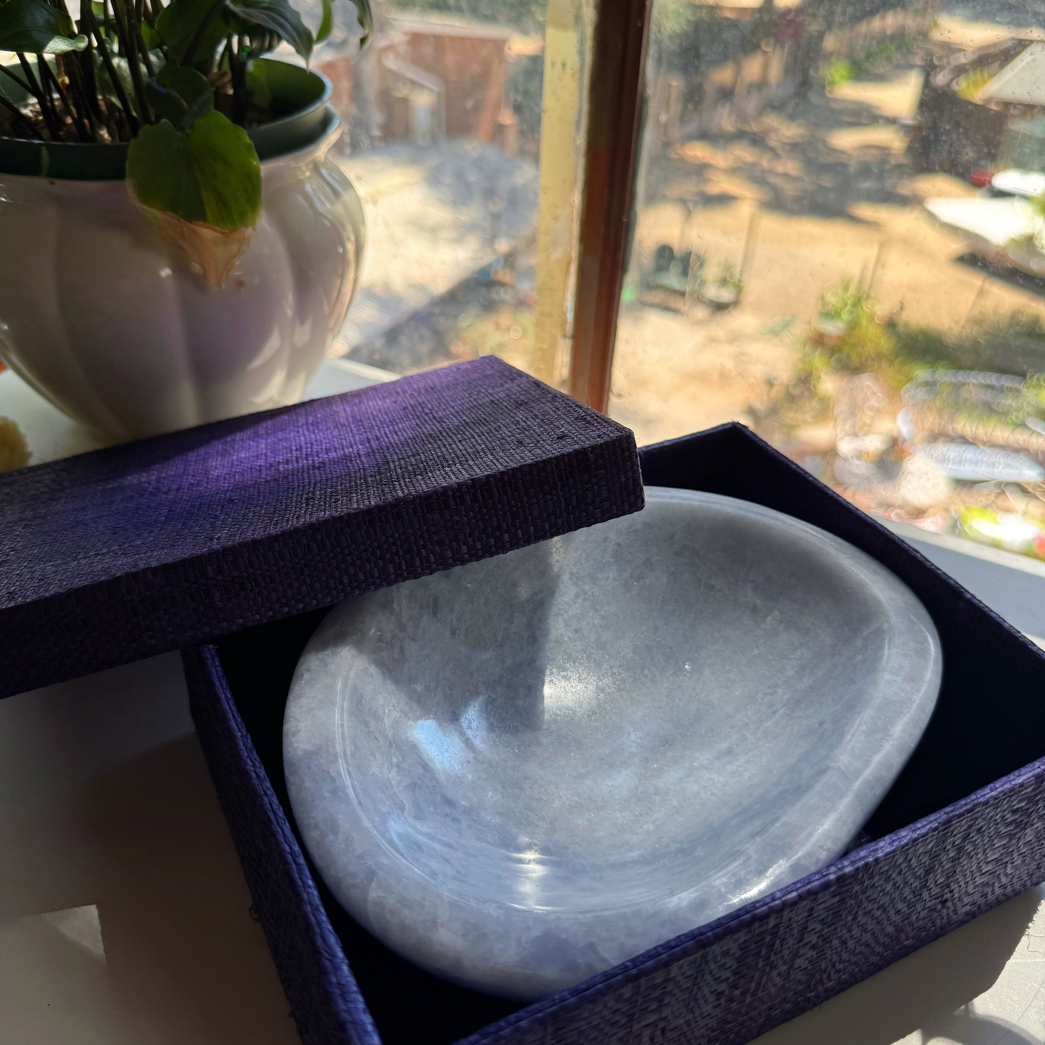 Blue Calcite Bowl Baltic Mermaid