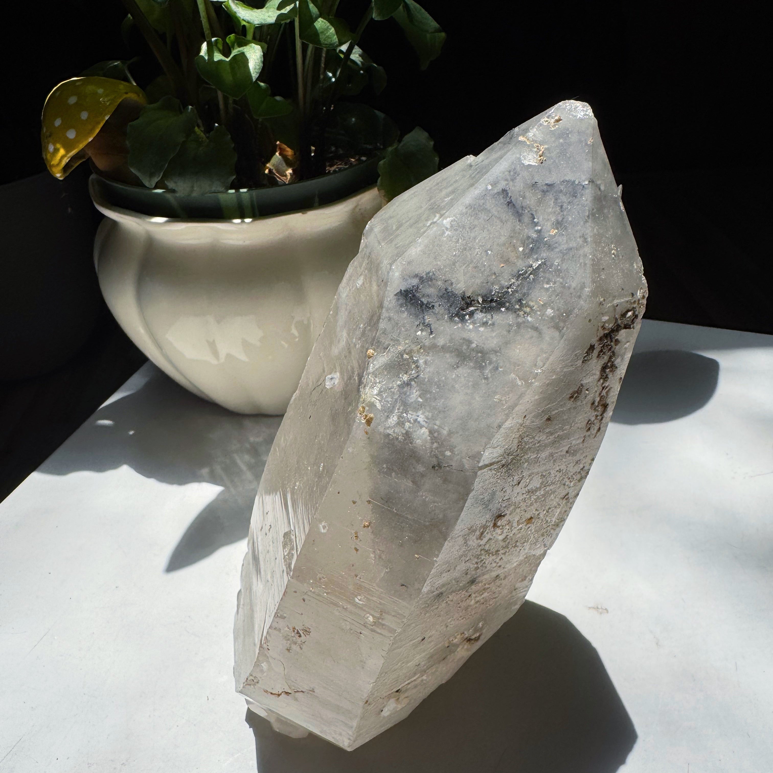 Large Double Terminated Quartz Point w/ Inclusions from Brazil Baltic Mermaid