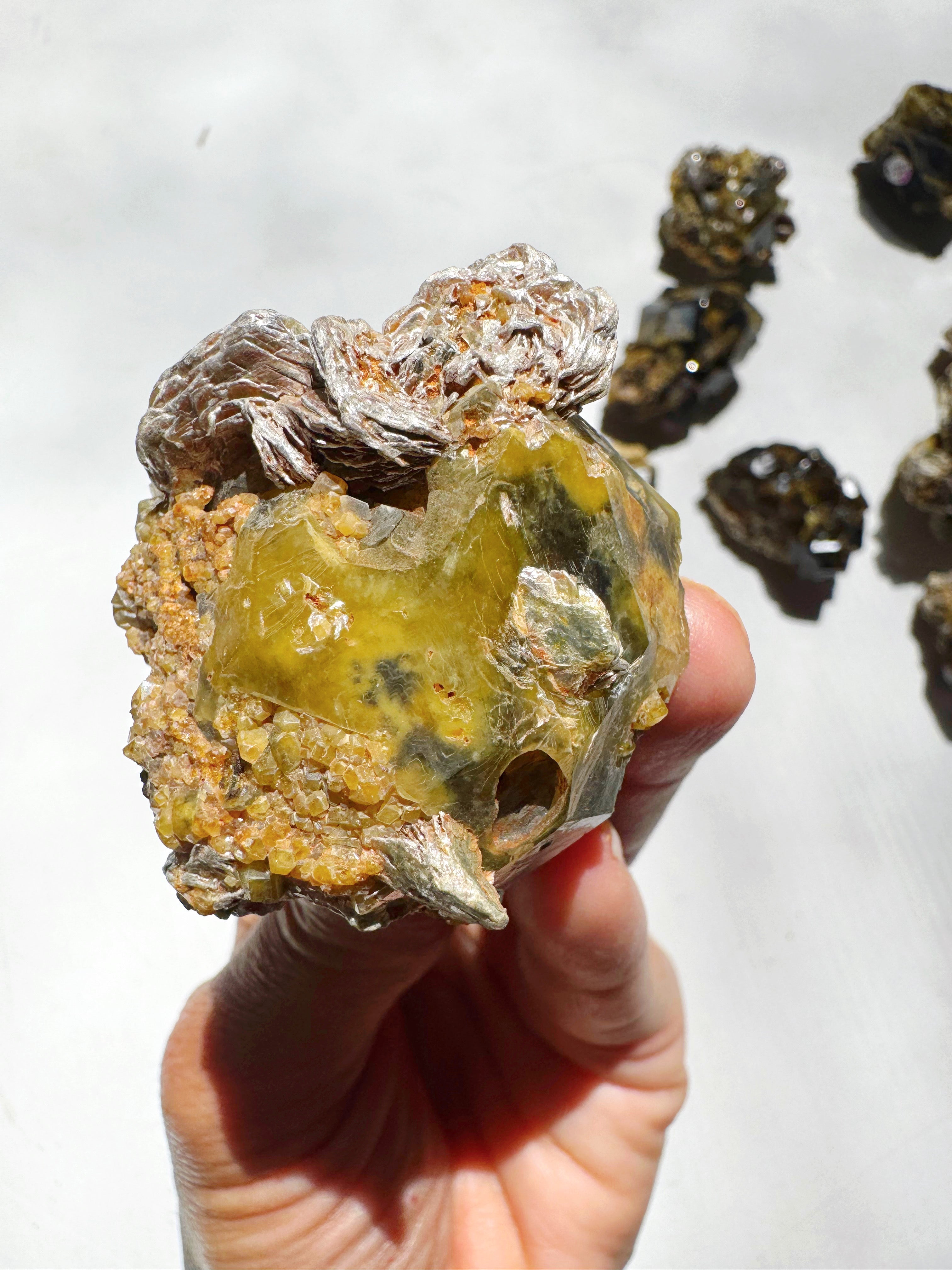 Rare Mali Green Grossular Andradite Garnet w/ Clinochlore AAA Quality Baltic Mermaid