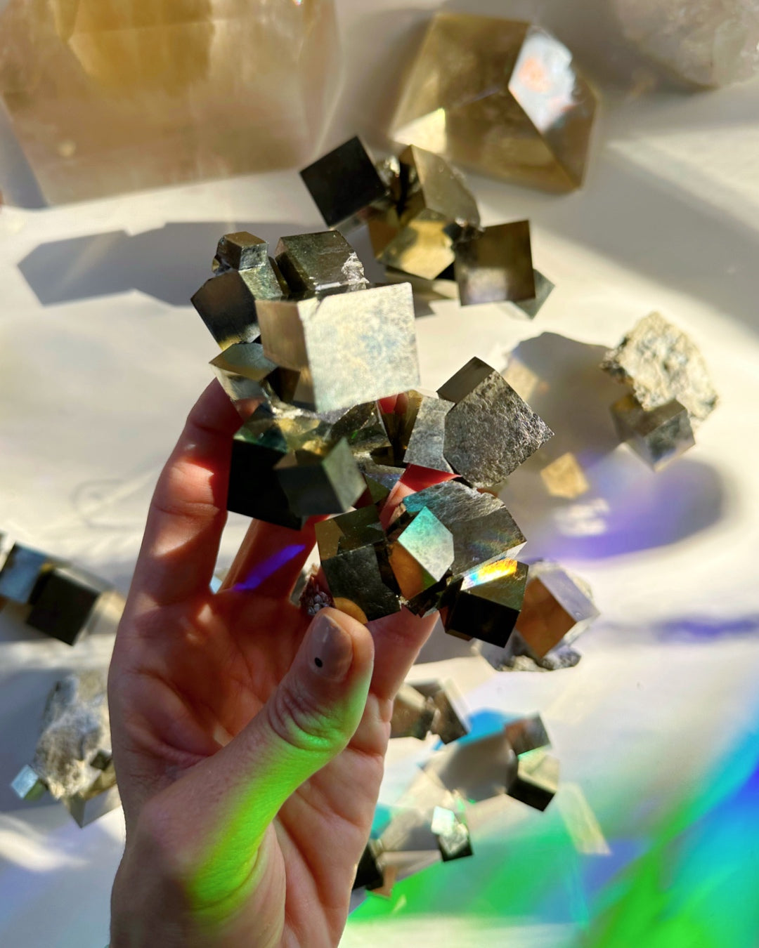 Pyrite Cube Cluster - AAA - Baltic Mermaid