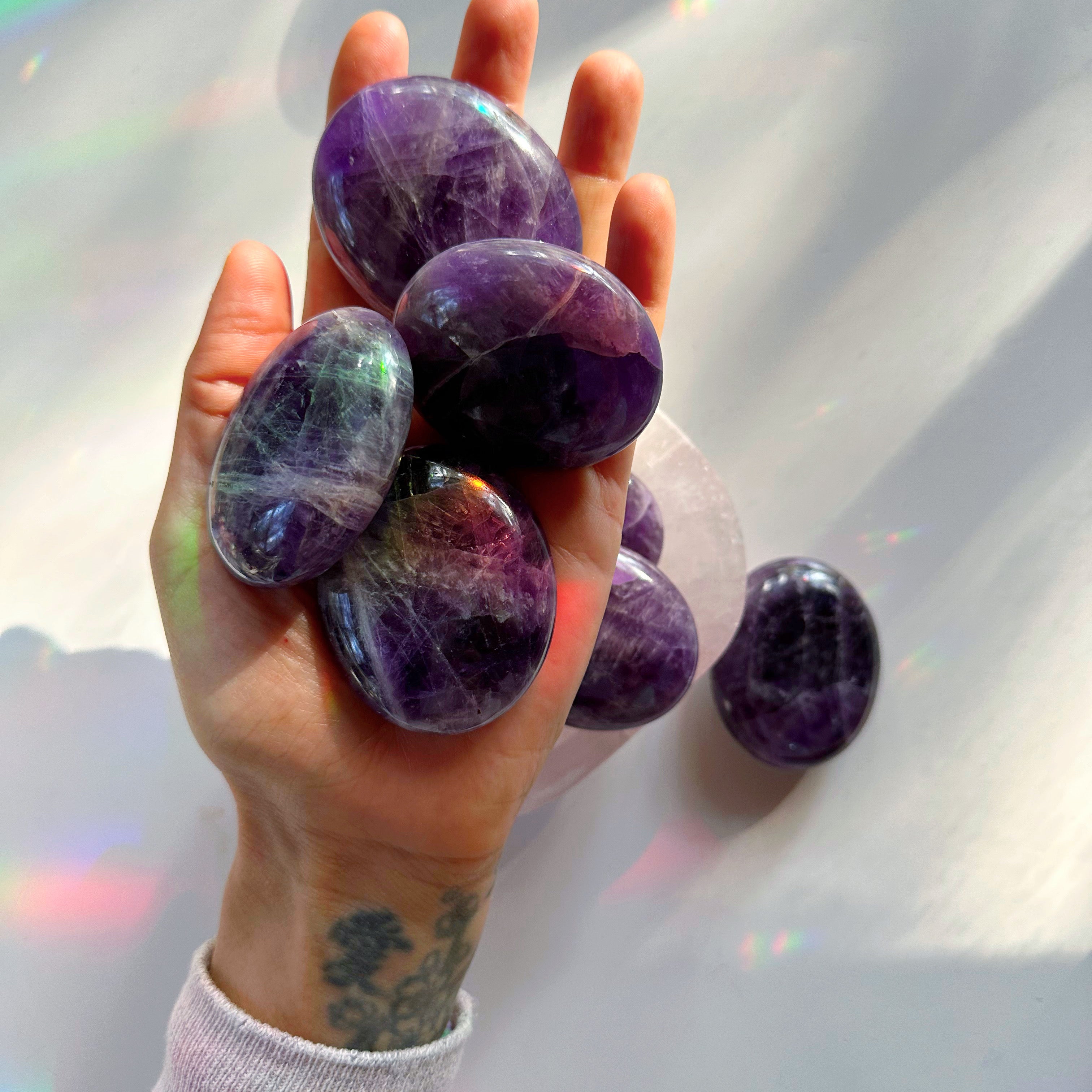 Amethyst Palm Stones from India - Baltic Mermaid