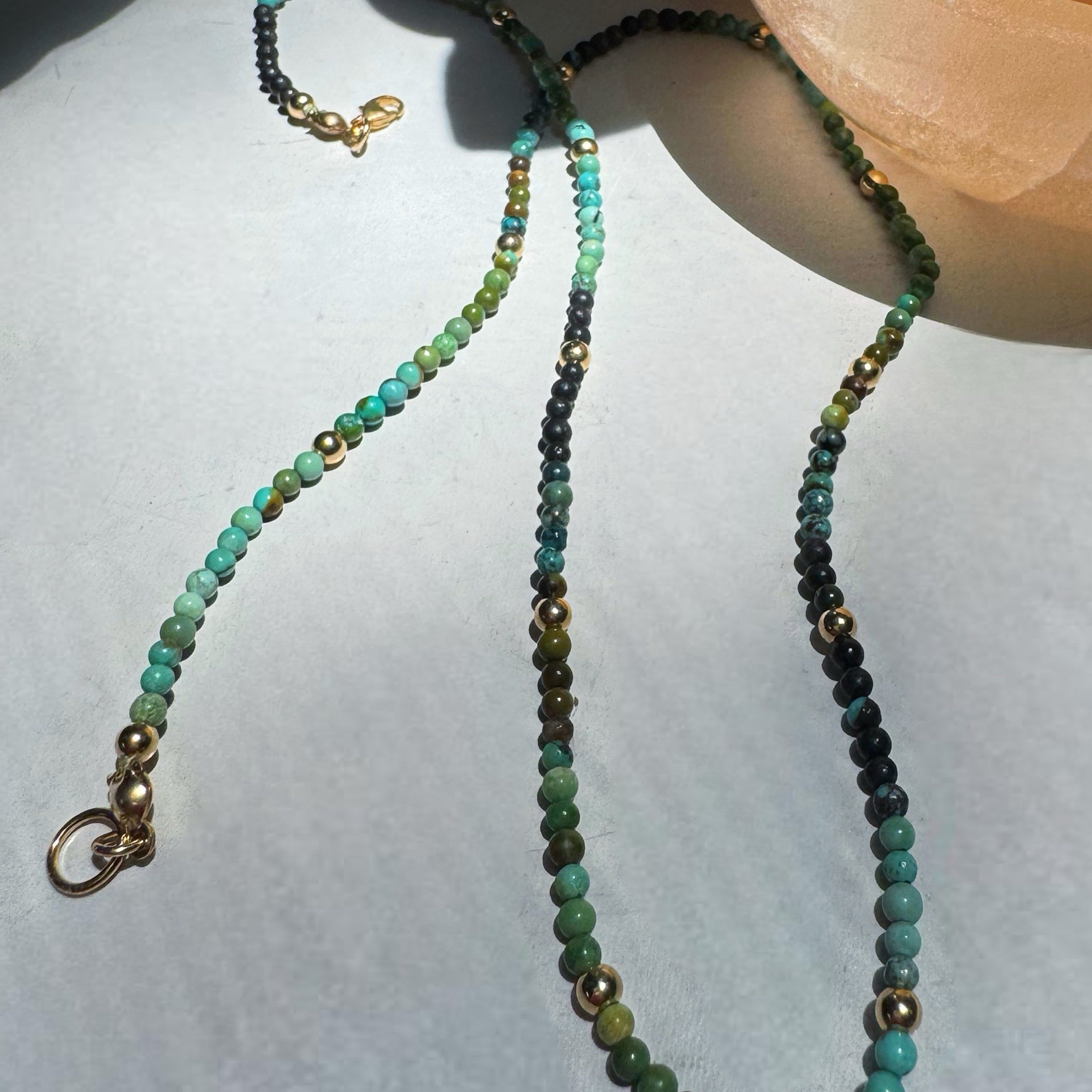 Turquoise Gemstone & 14k GF Necklace Baltic Mermaid