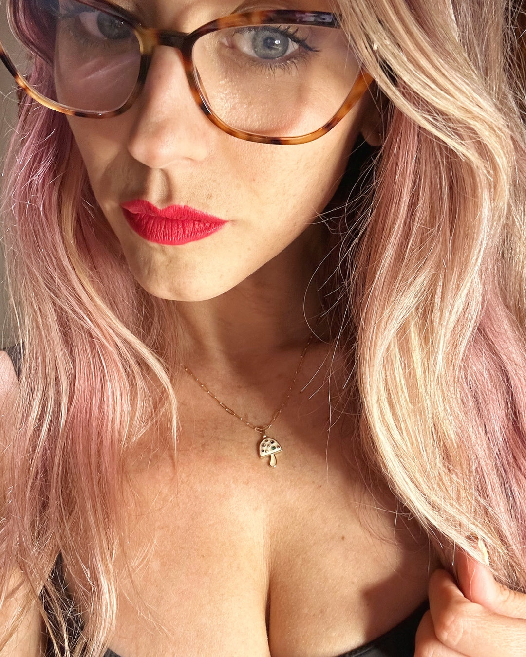 Mellow Mushroom Gold Filled Necklace - Baltic Mermaid