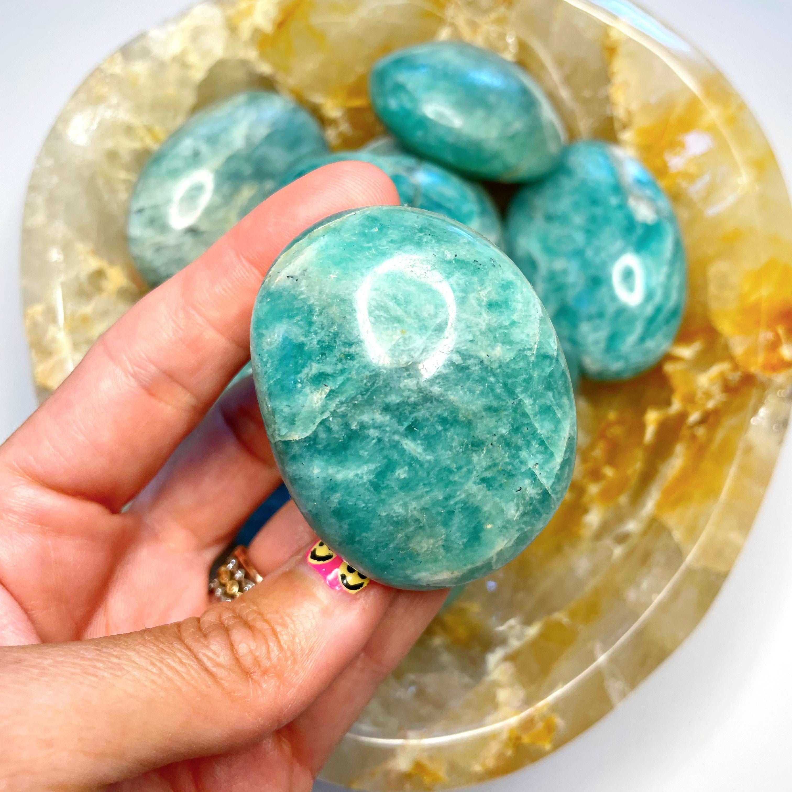 Amazonite Palm Stones
