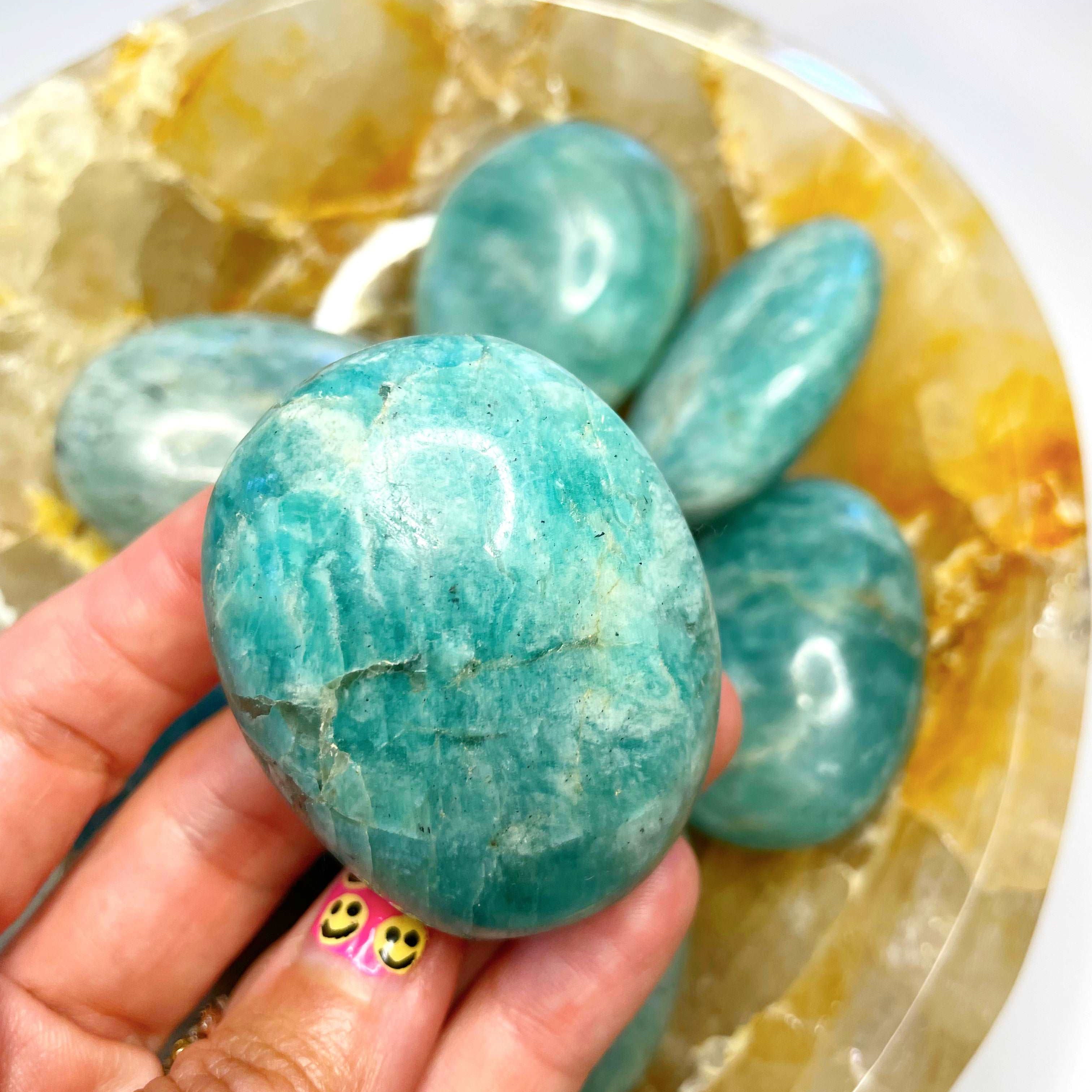 Amazonite Palm Stones