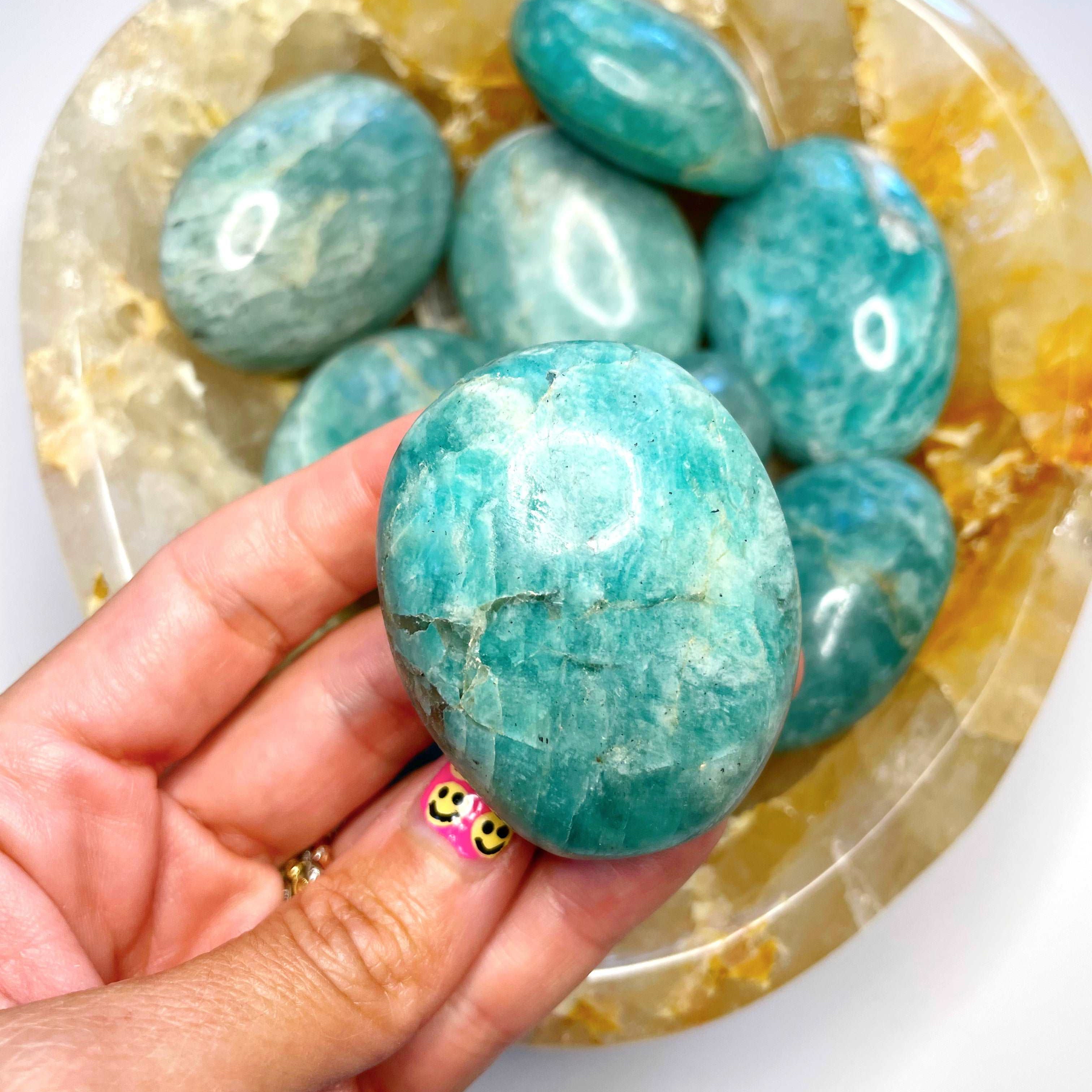 Amazonite Palm Stones