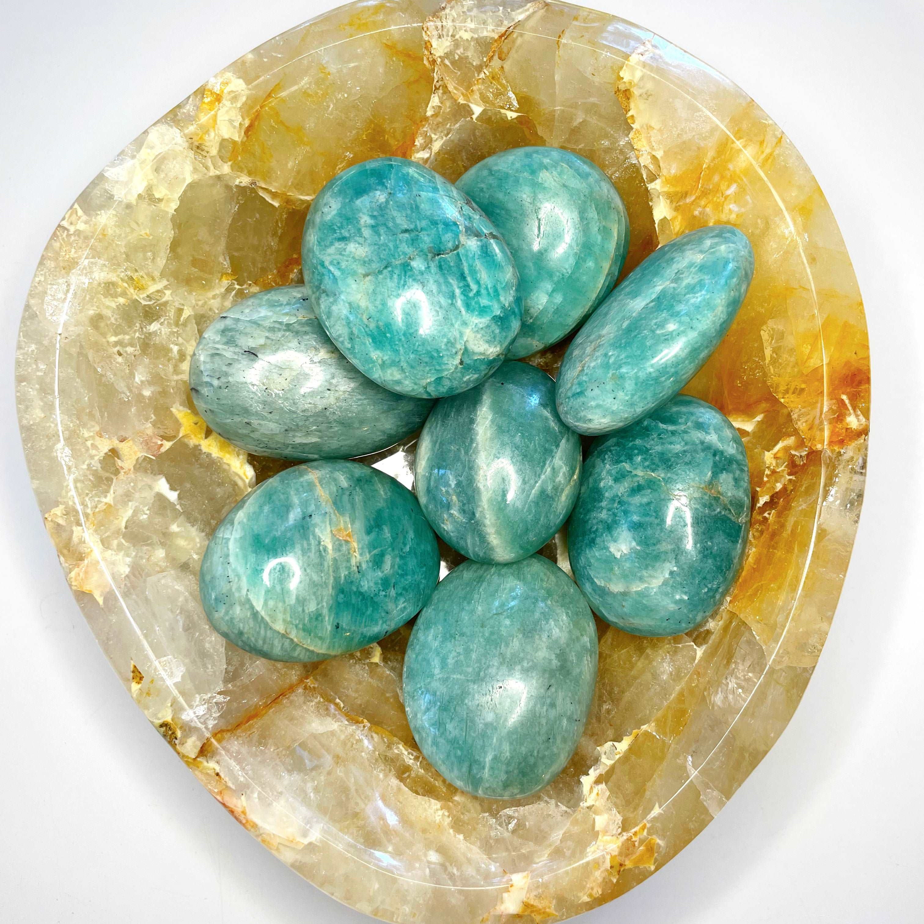 Amazonite Palm Stones