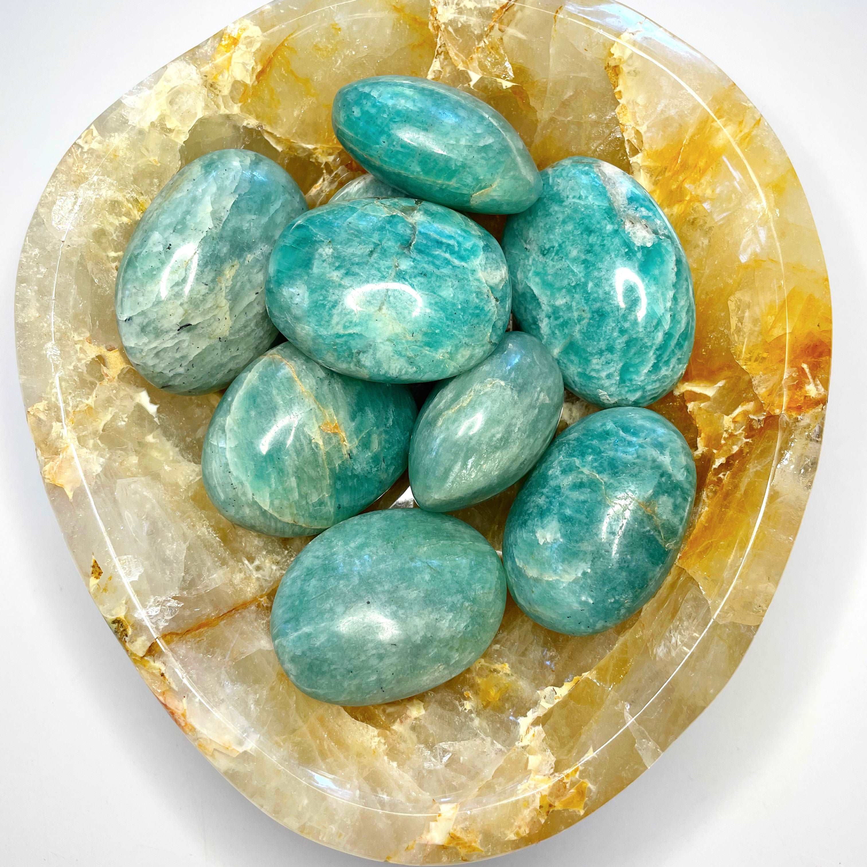 Amazonite Palm Stones