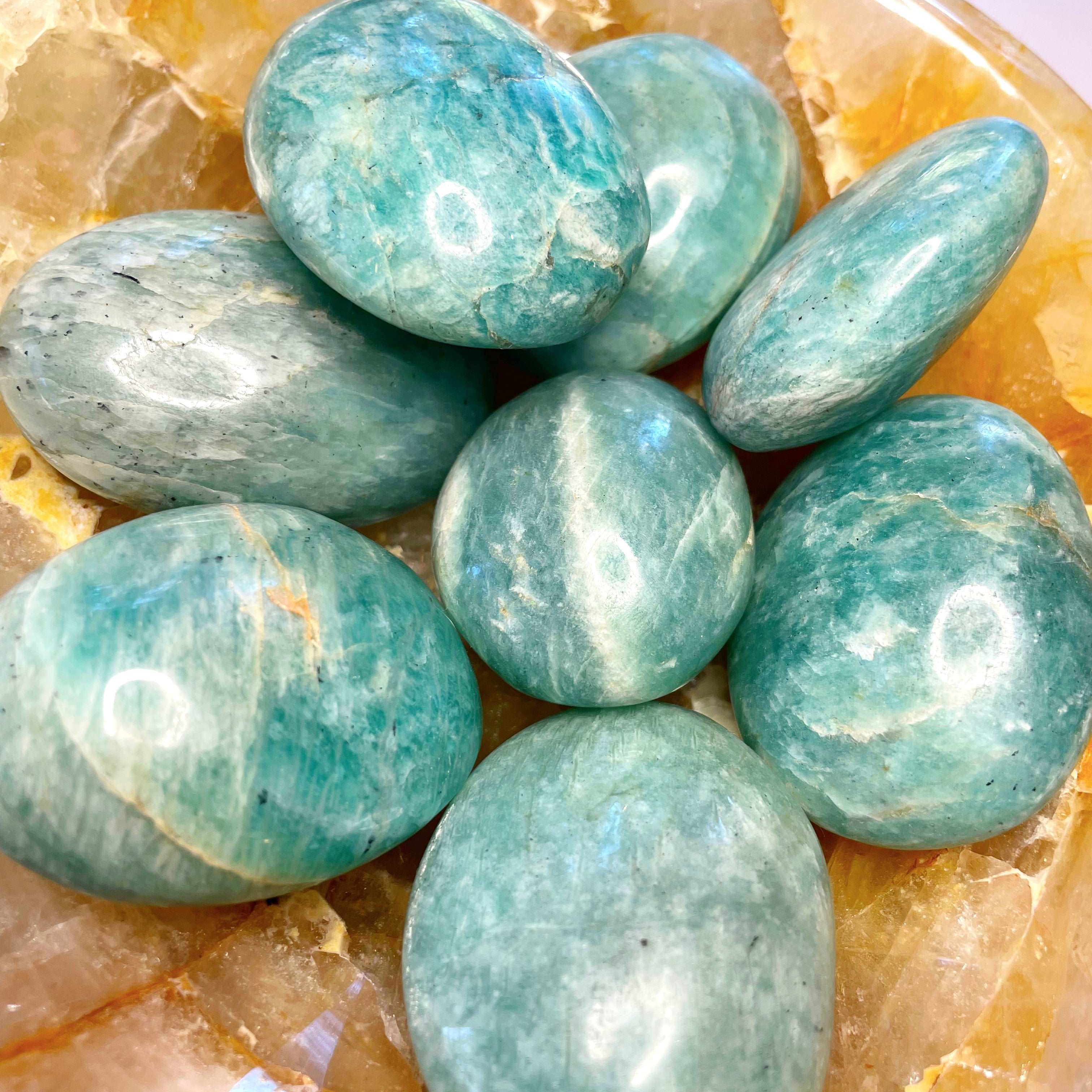 Amazonite Palm Stones