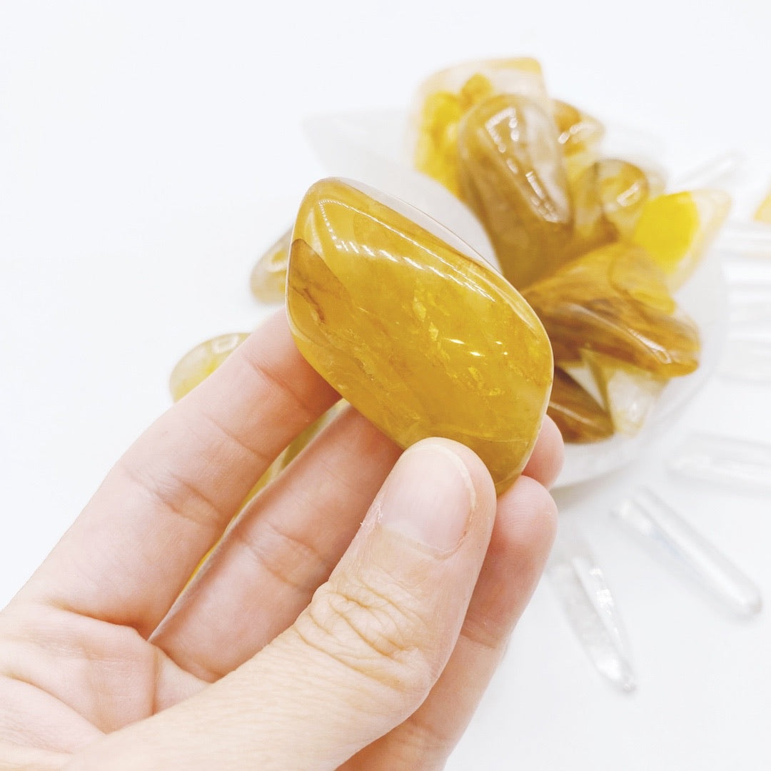 Golden Healer Quartz Tumbled Stones - Baltic Mermaid