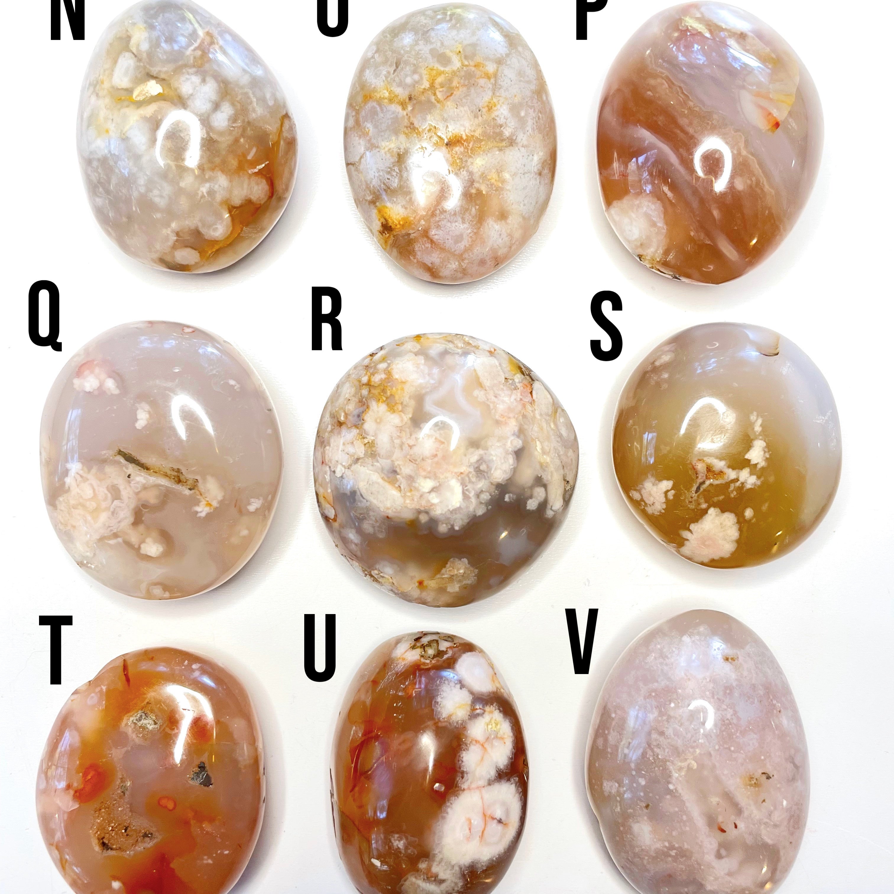 Flower Agate Palm Stones - Baltic Mermaid