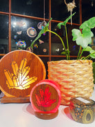 Wood Face Crystal Cluster Salt Lamp - Baltic Mermaid