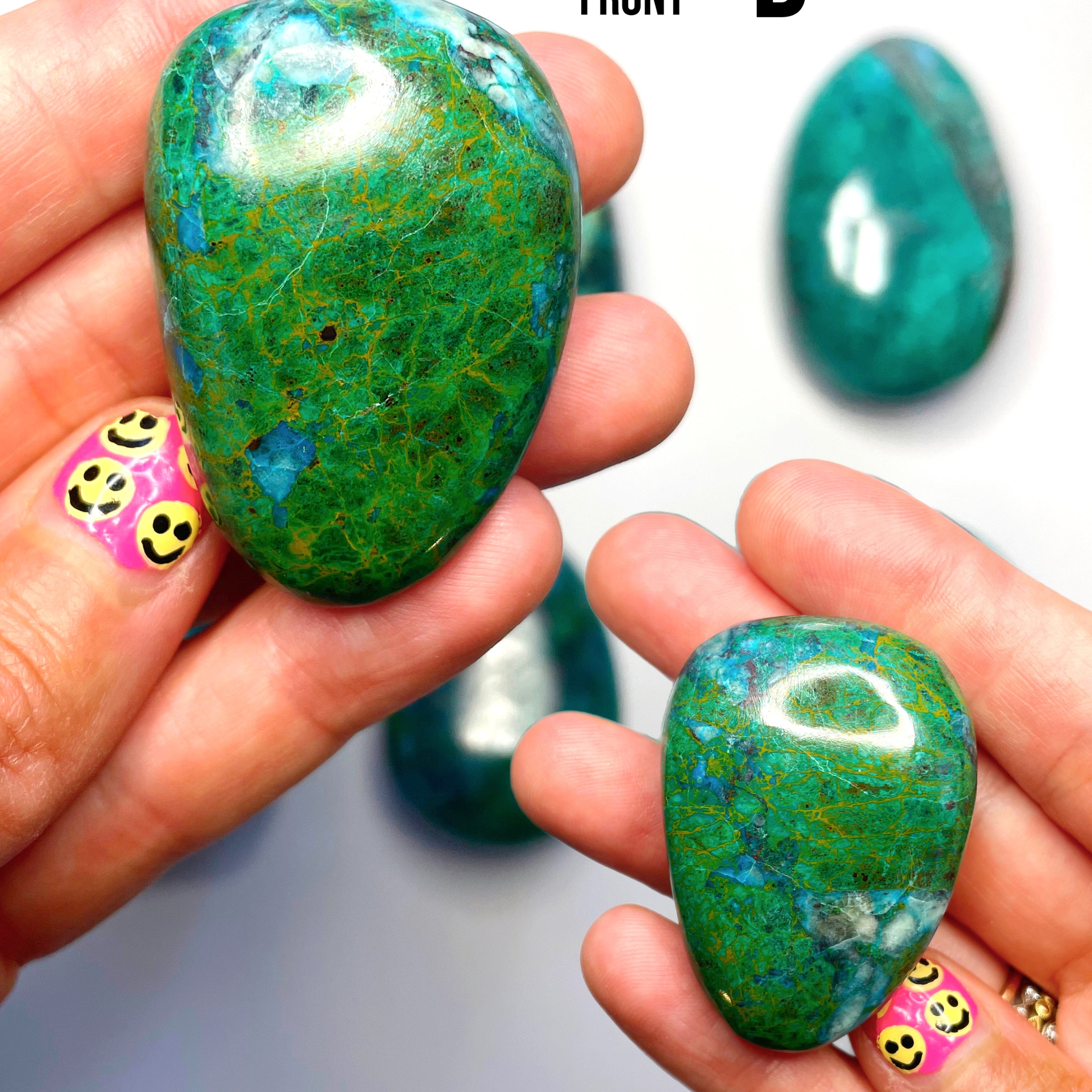 Chrysocolla Palm Stones/Large Tumbles - Baltic Mermaid