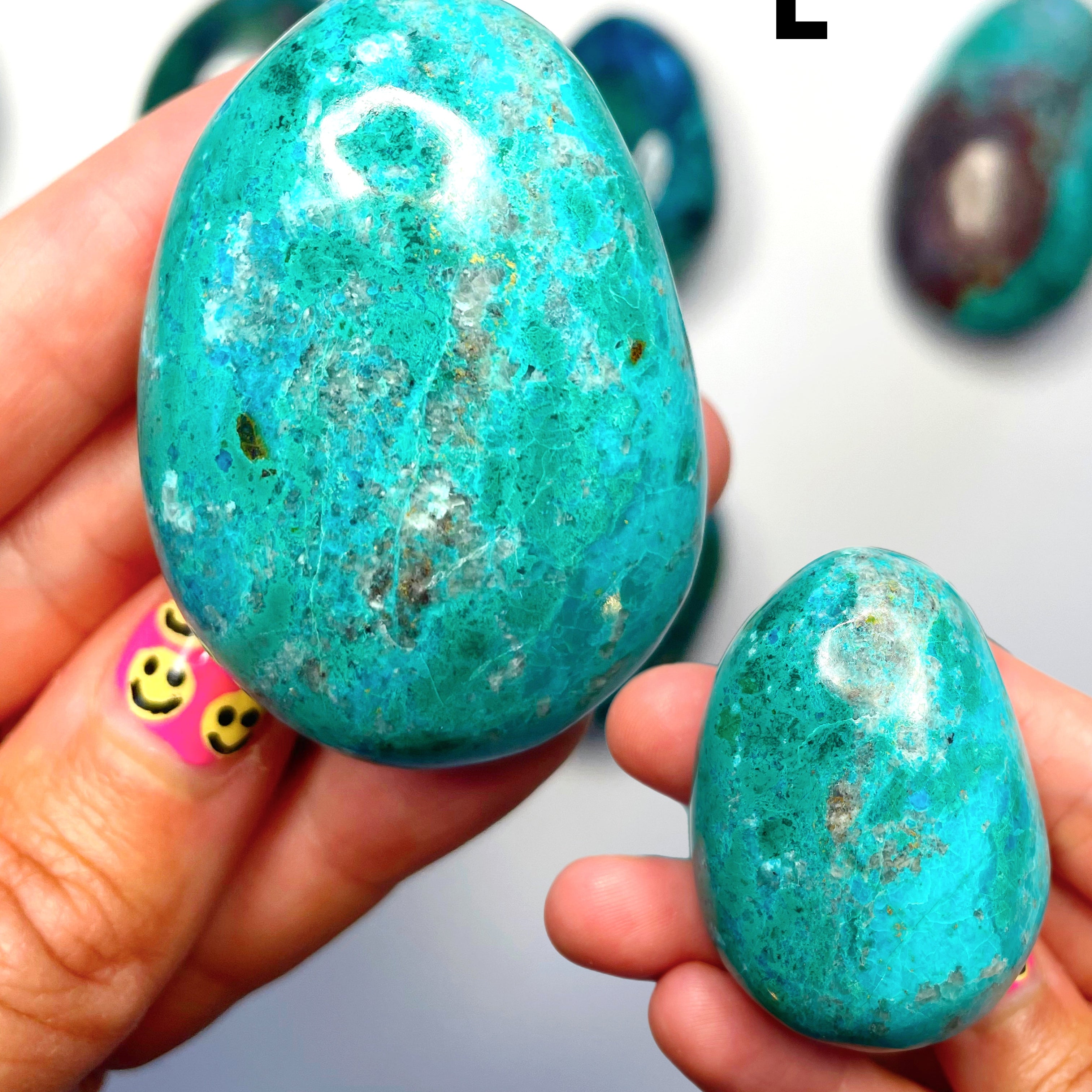 Chrysocolla Palm Stones/Large Tumbles - Baltic Mermaid