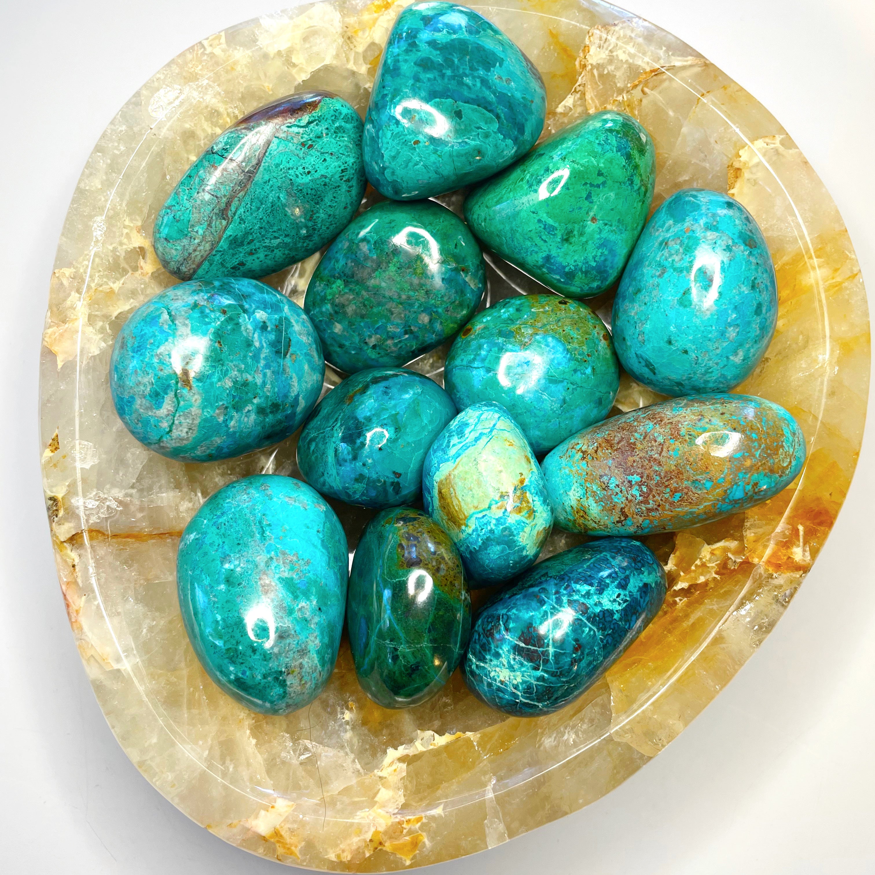 Chrysocolla Palm Stones/Large Tumbles - Baltic Mermaid