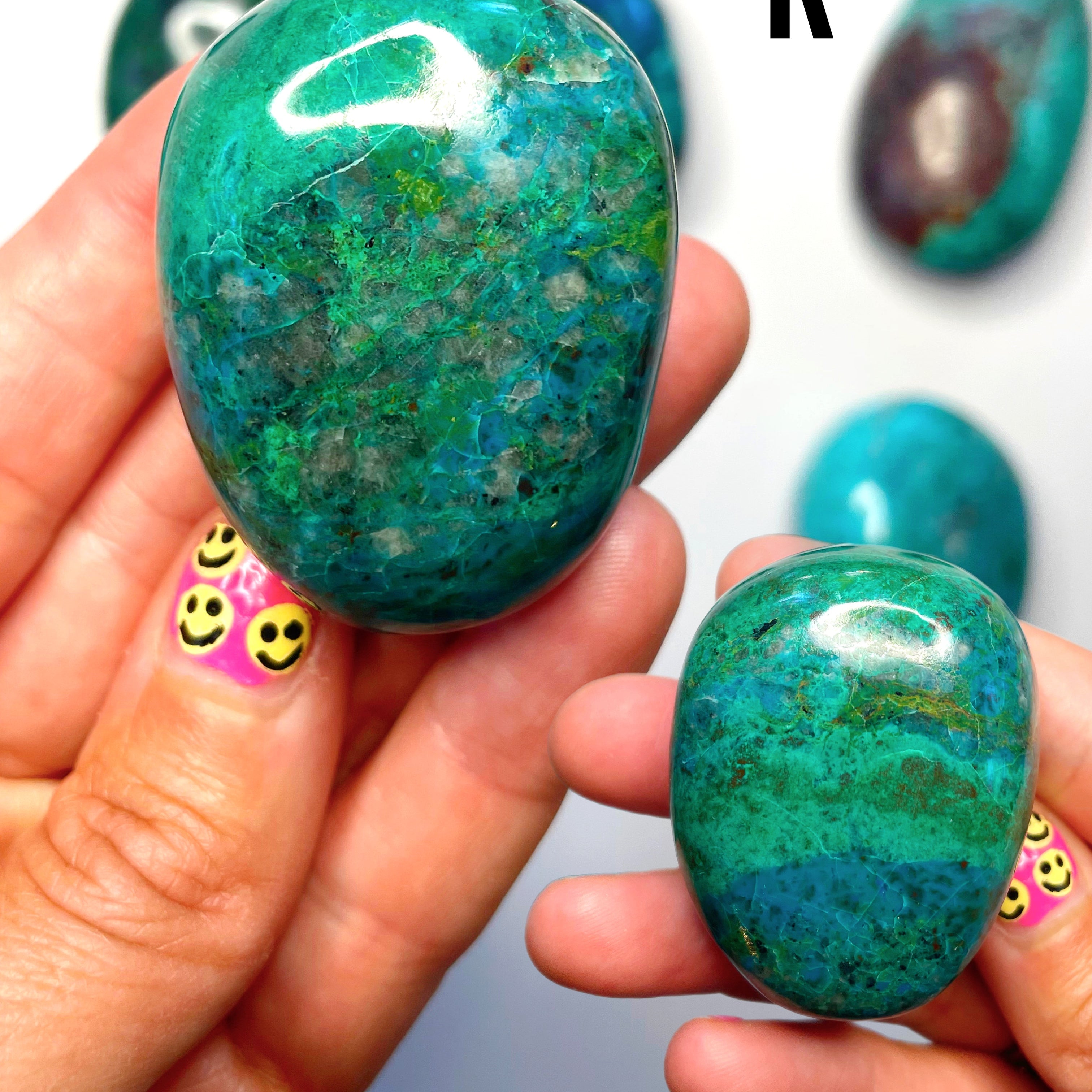 Chrysocolla Palm Stones/Large Tumbles - Baltic Mermaid