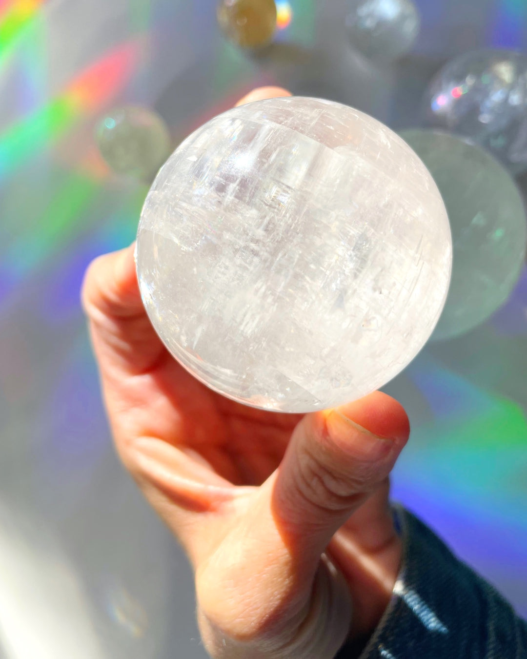 Optic Calcite Sphere AA - Baltic Mermaid