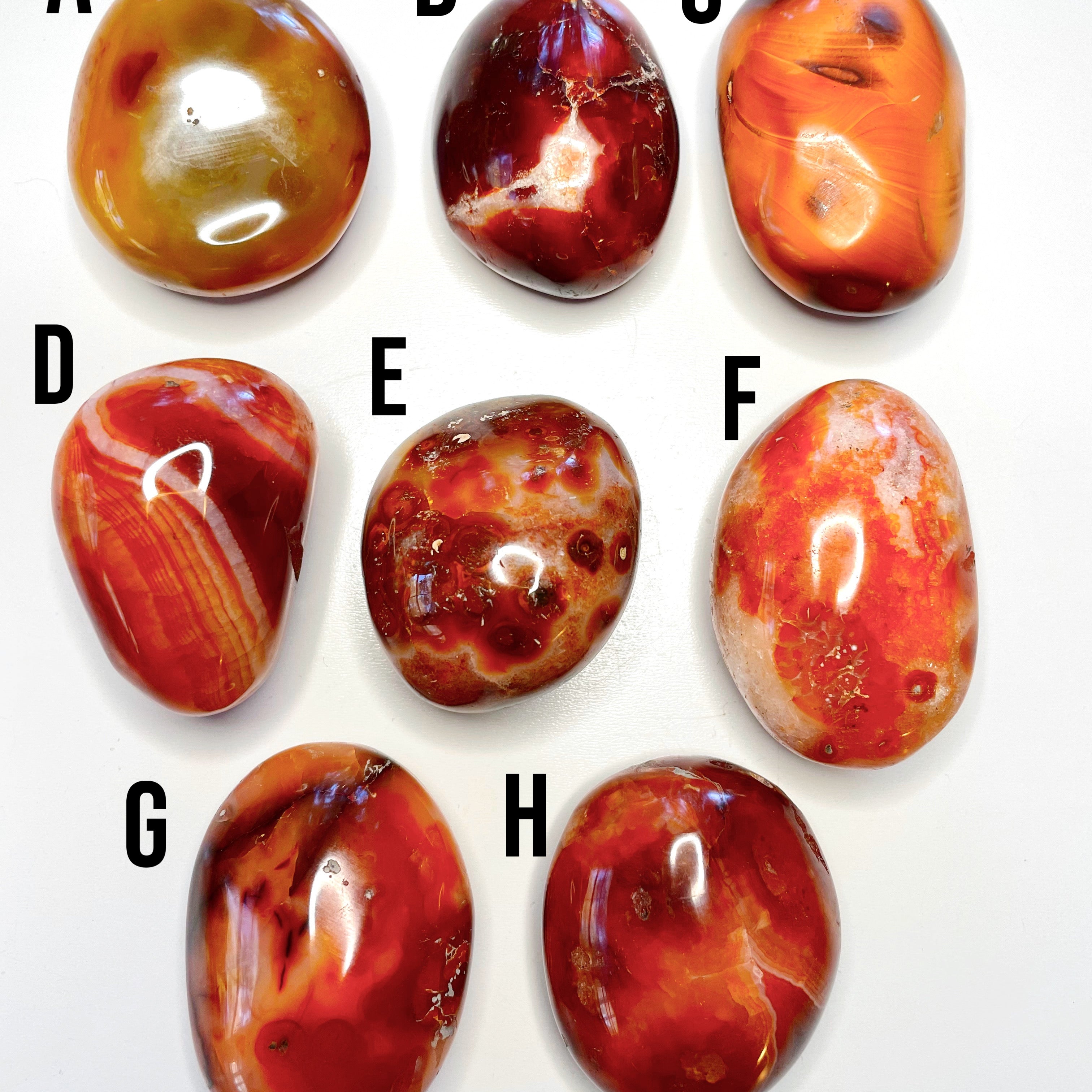 Carnelian Agate Palm Stones - Baltic Mermaid