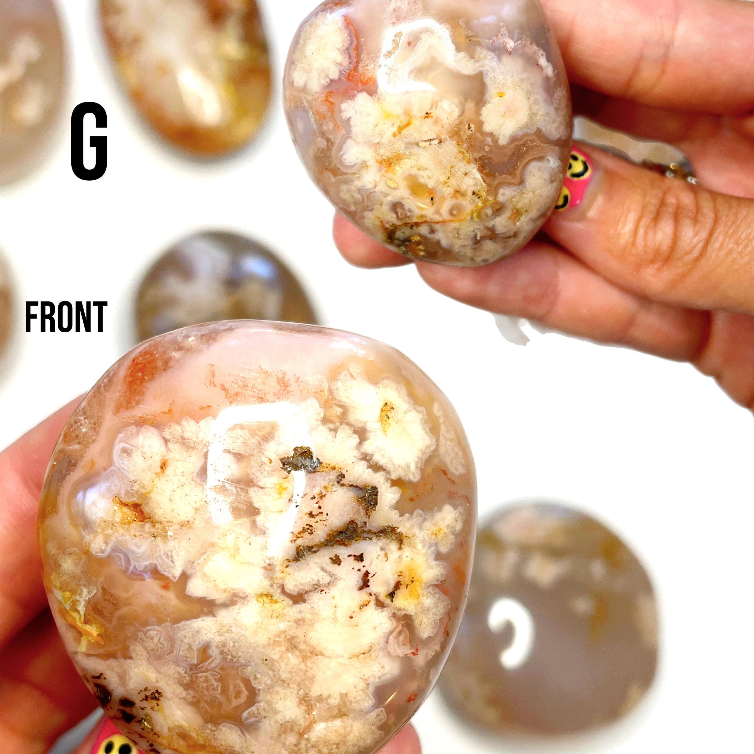 Flower Agate Palm Stones - Baltic Mermaid