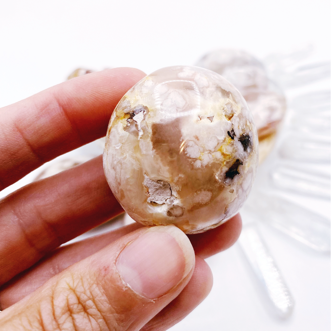 Flower Agate Large Tumbled Stones - Baltic Mermaid