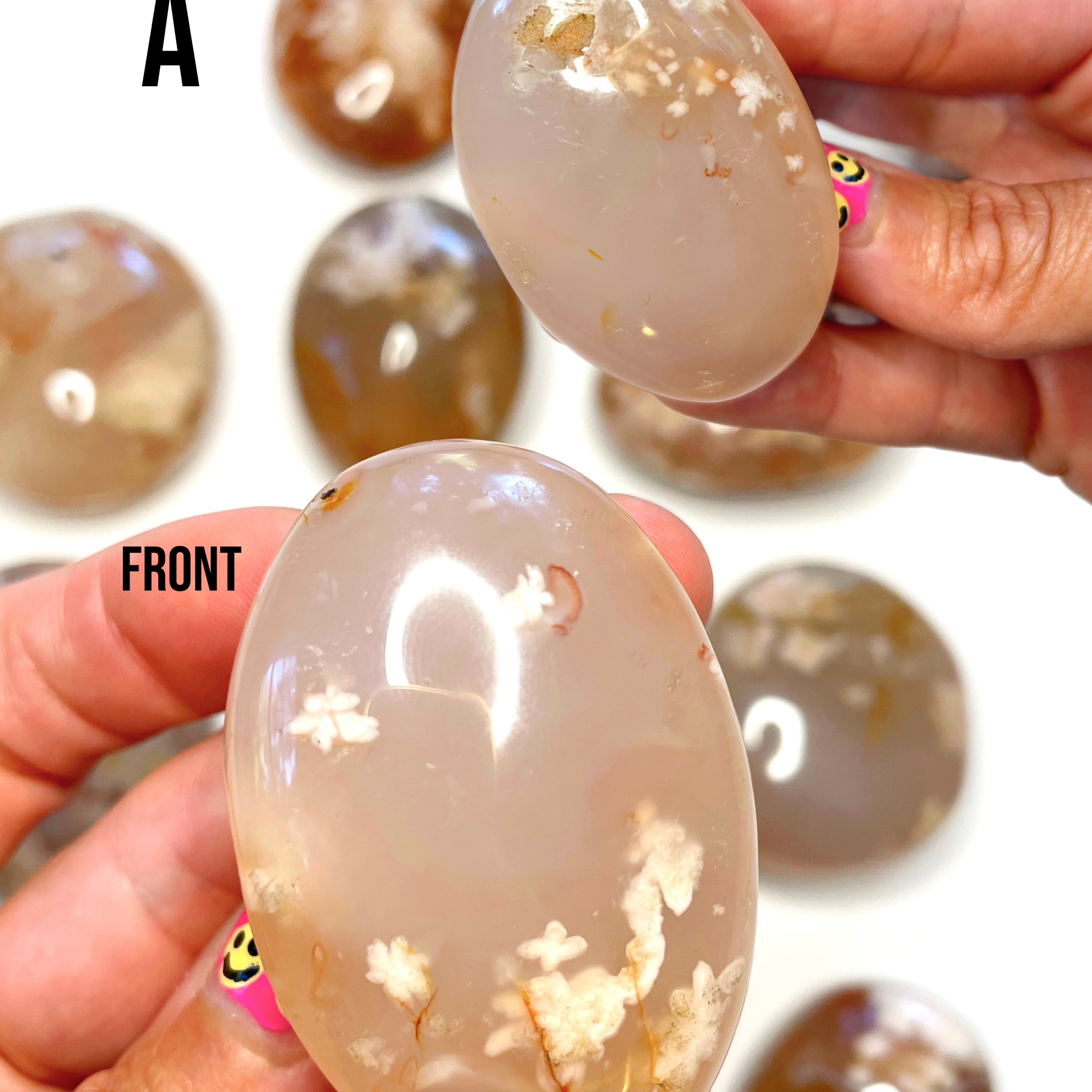 Flower Agate Palm Stones - Baltic Mermaid