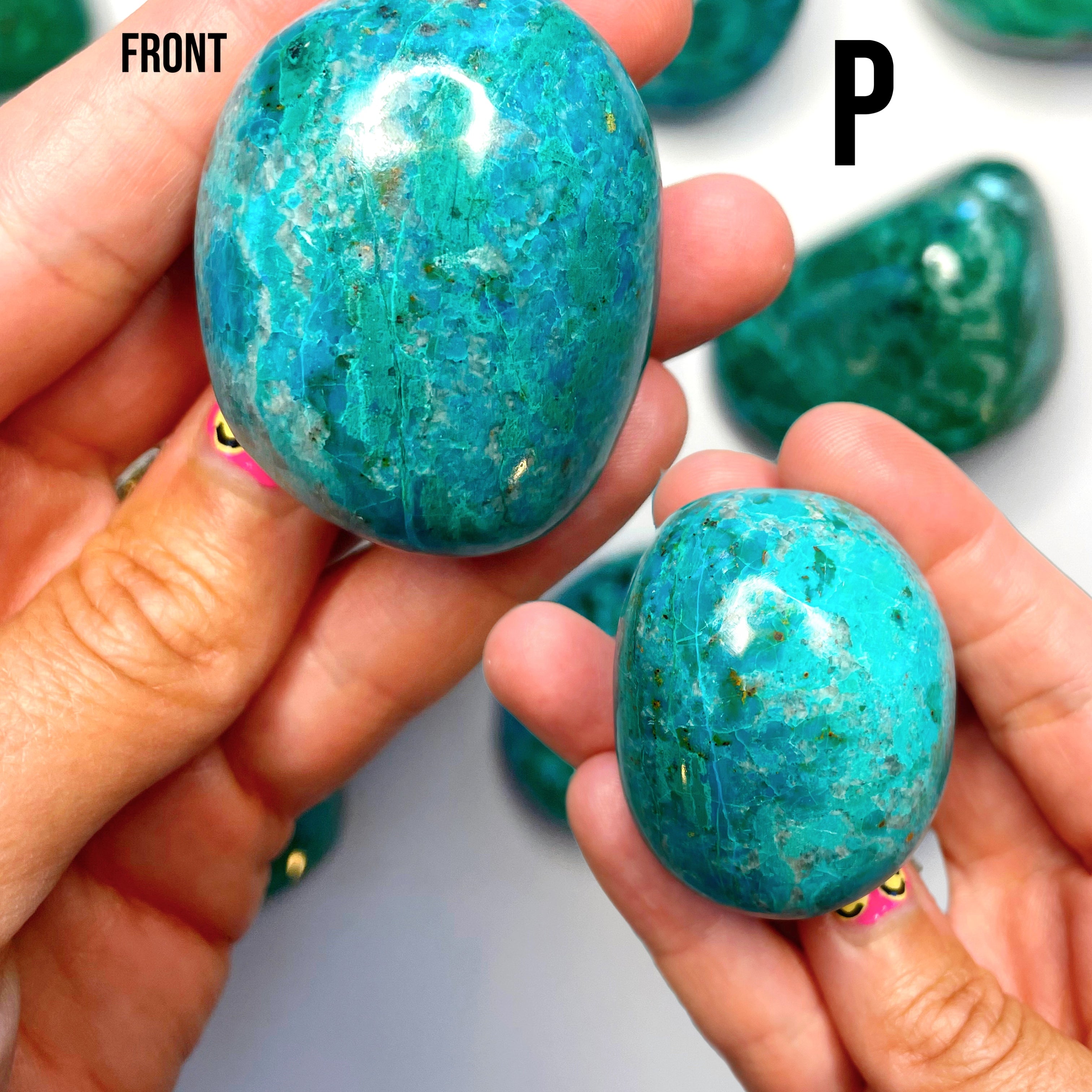 Chrysocolla Palm Stones/Large Tumbles - Baltic Mermaid