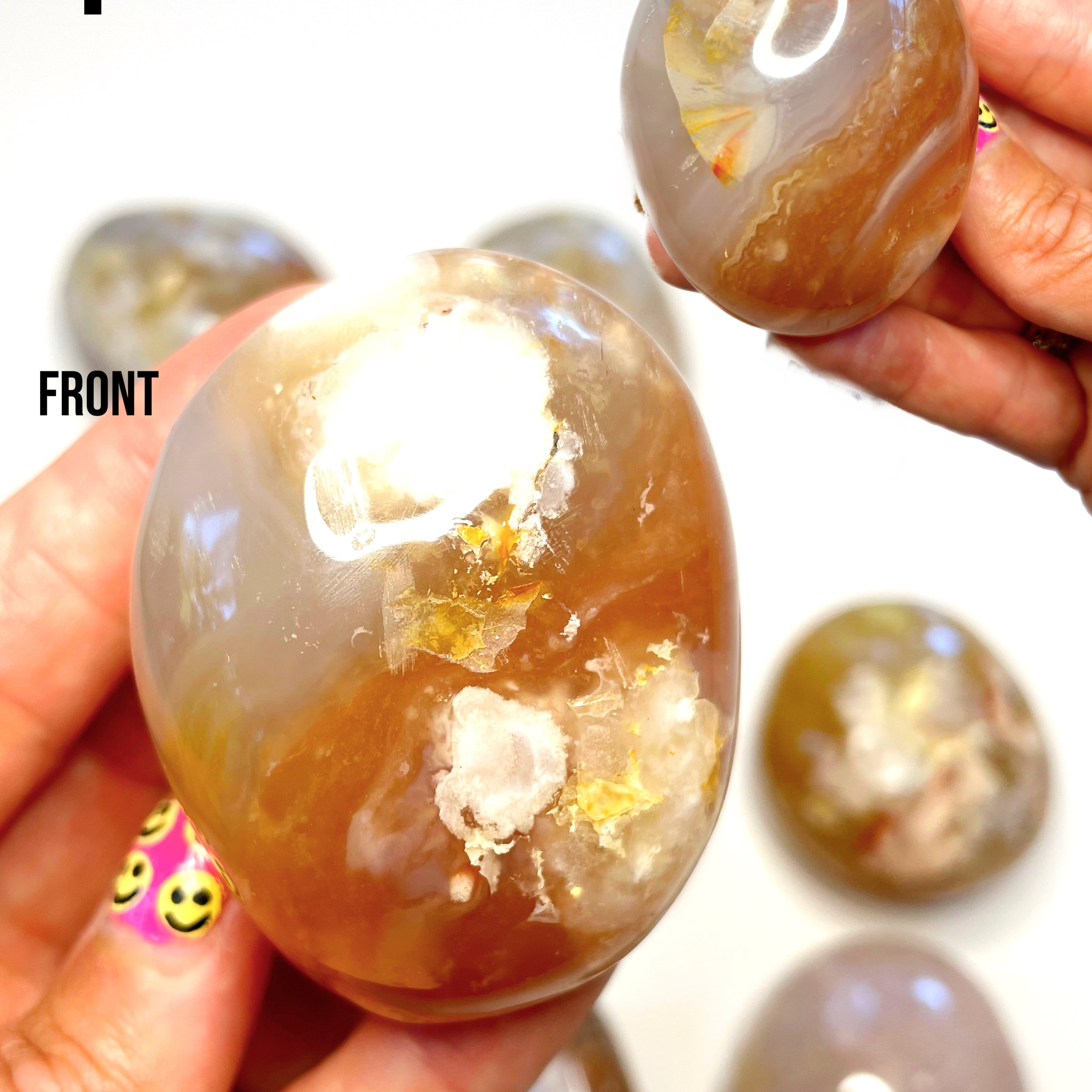 Flower Agate Palm Stones - Baltic Mermaid