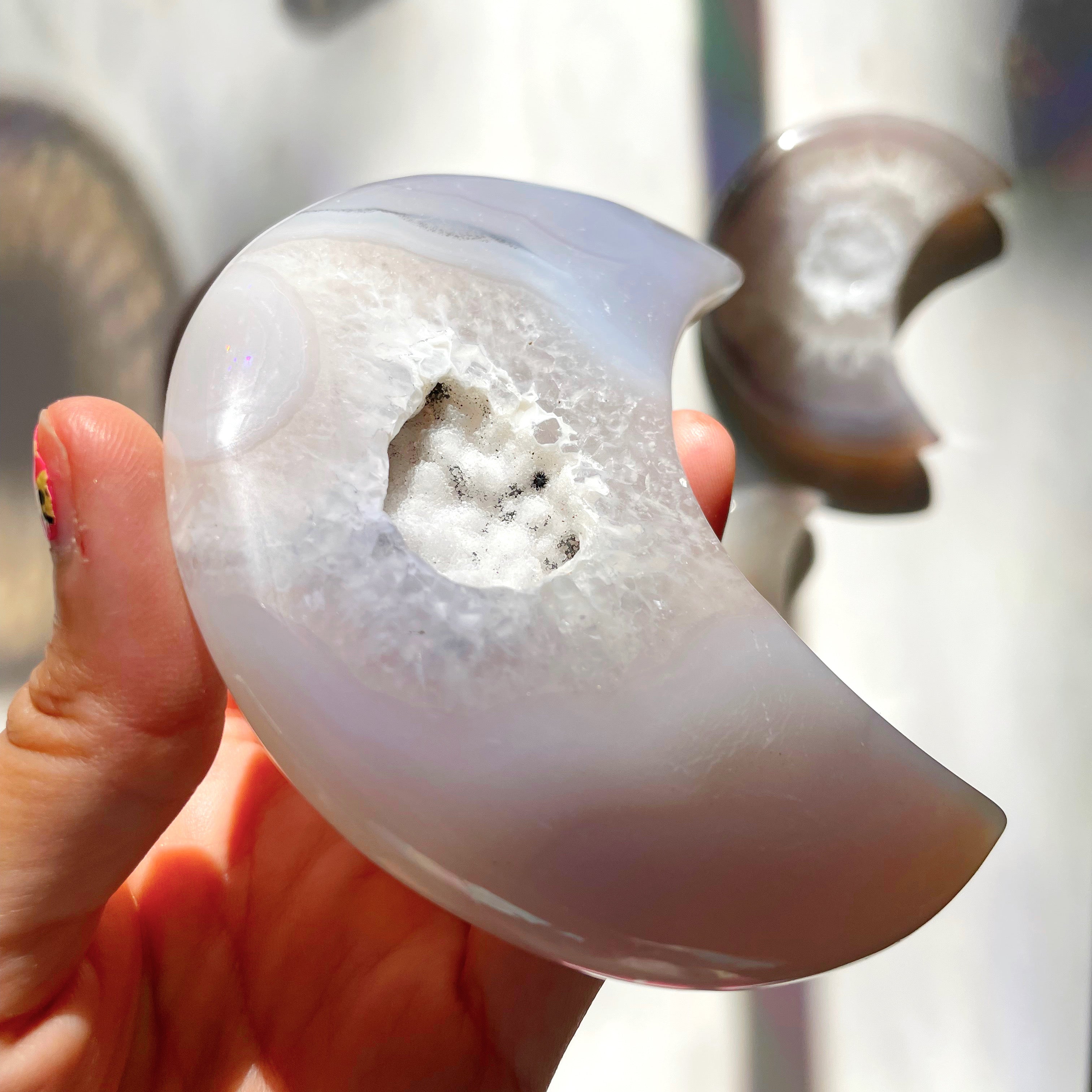 Druzy Agate Moon - Baltic Mermaid