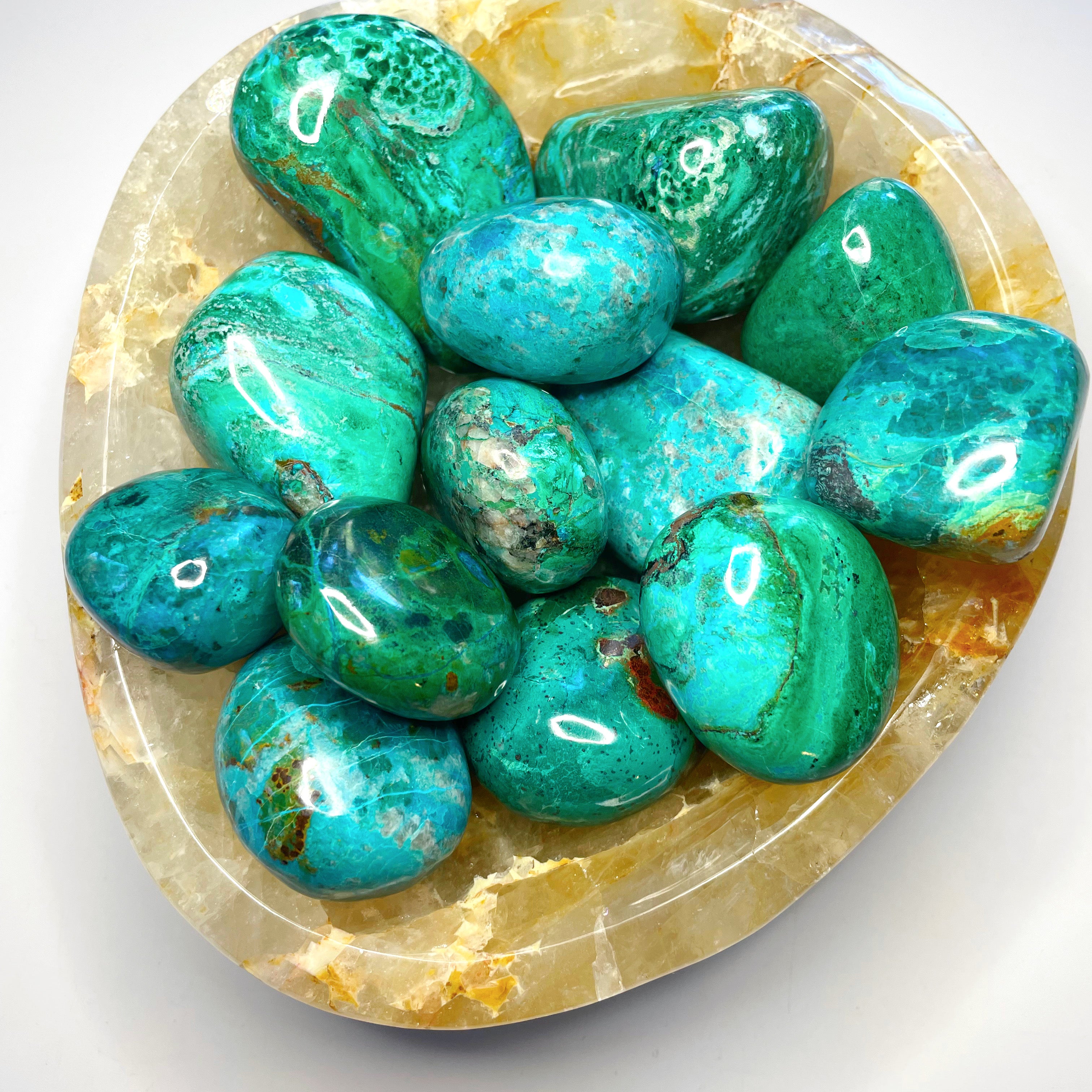 Chrysocolla Palm Stones/Large Tumbles - Baltic Mermaid