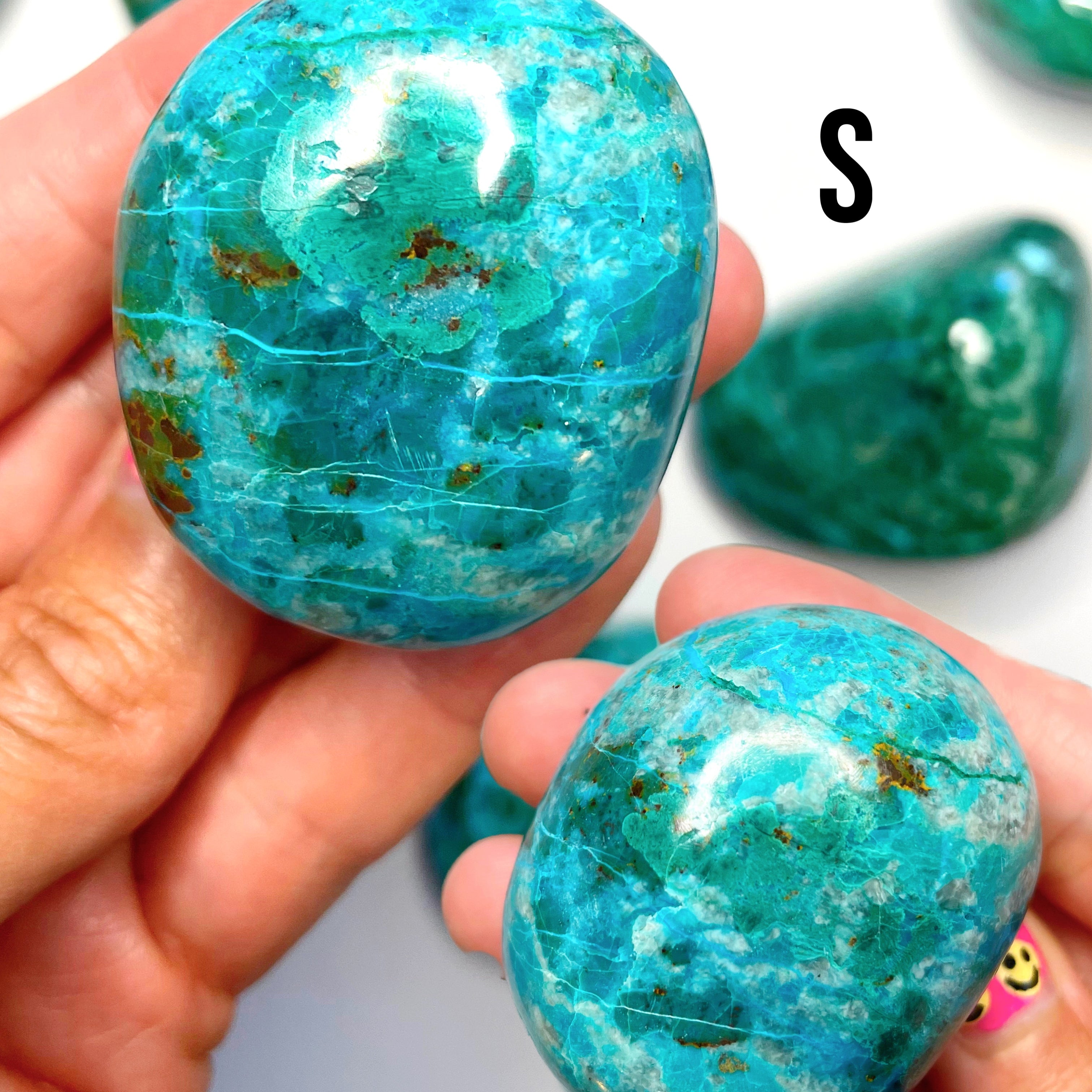 Chrysocolla Palm Stones/Large Tumbles - Baltic Mermaid