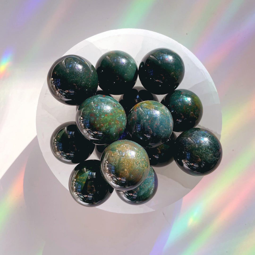 Bloodstone Lil Spheres - Baltic Mermaid