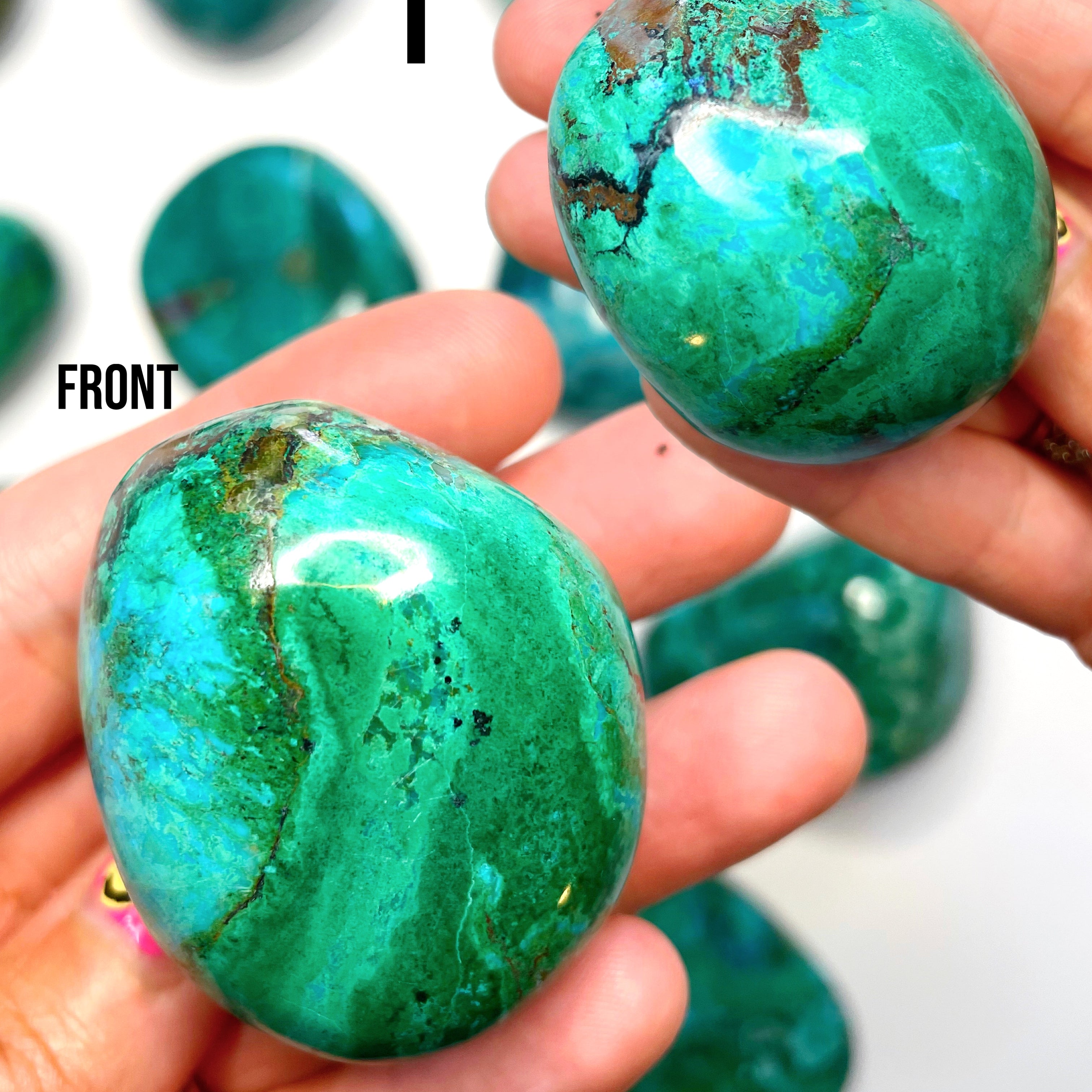 Chrysocolla Palm Stones/Large Tumbles - Baltic Mermaid