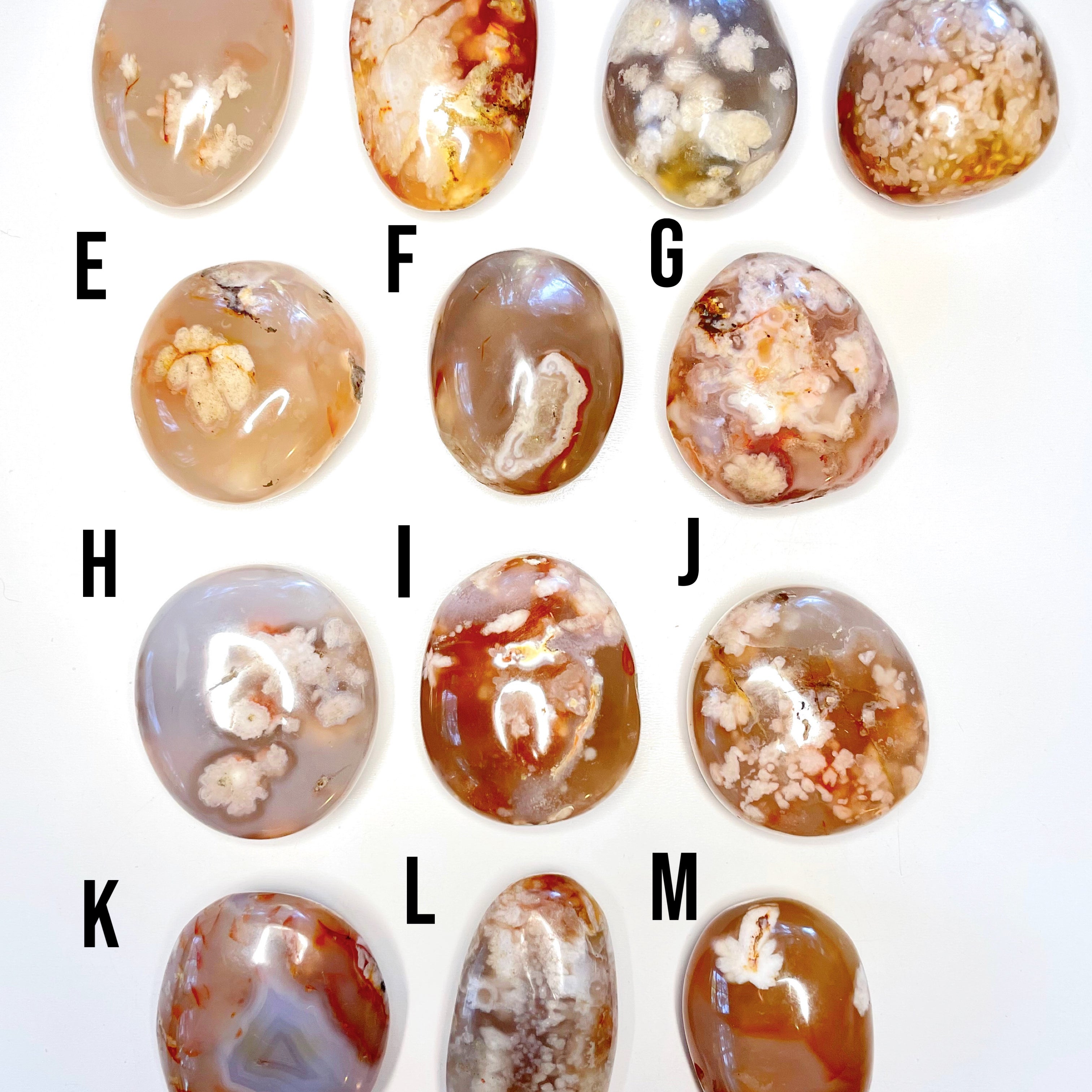 Flower Agate Palm Stones - Baltic Mermaid