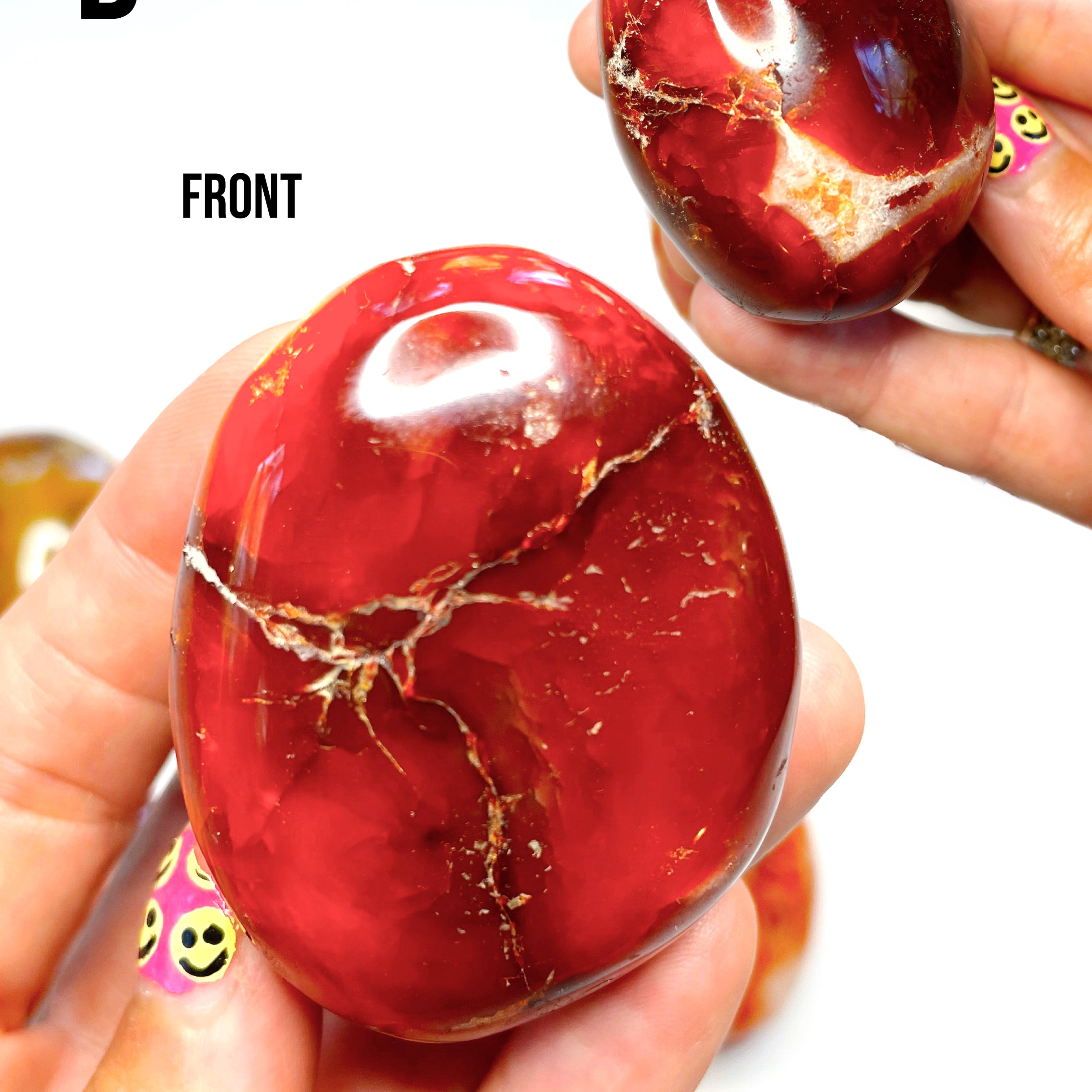 Carnelian Agate Palm Stones - Baltic Mermaid