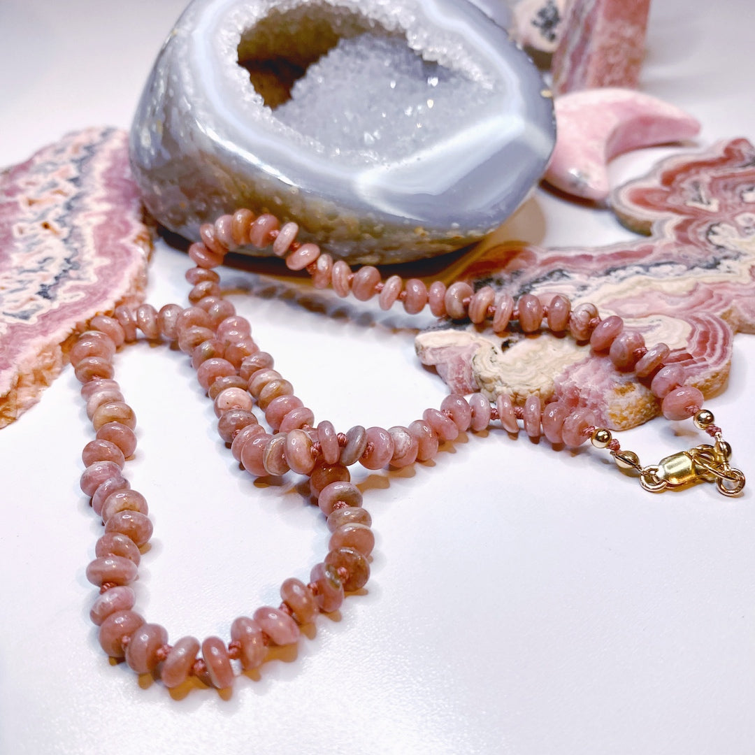 Rhodochrosite Candy Necklace - Baltic Mermaid