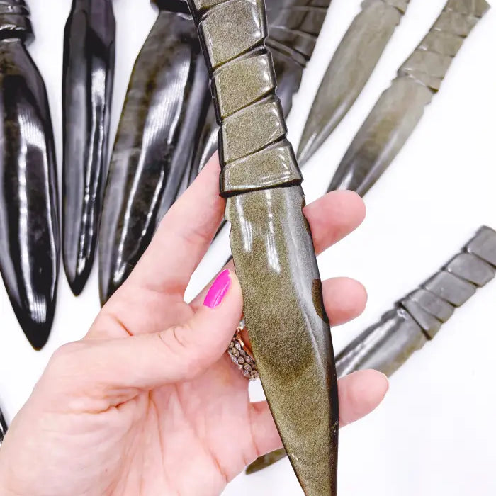 Gold Sheen Obsidian Dagger/Letter Opener - Baltic Mermaid