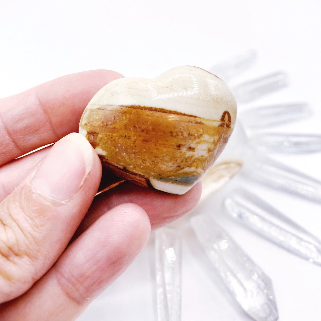 Polychrome Jasper Heart - Baltic Mermaid