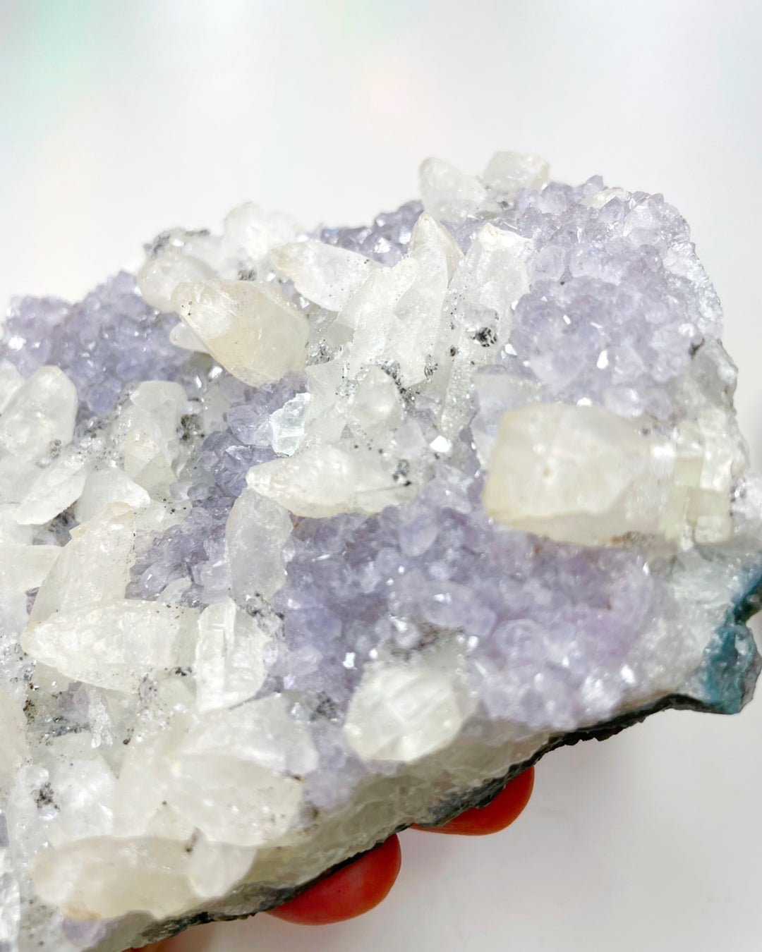 Amethyst Cluster w/ Calcite - Baltic Mermaid