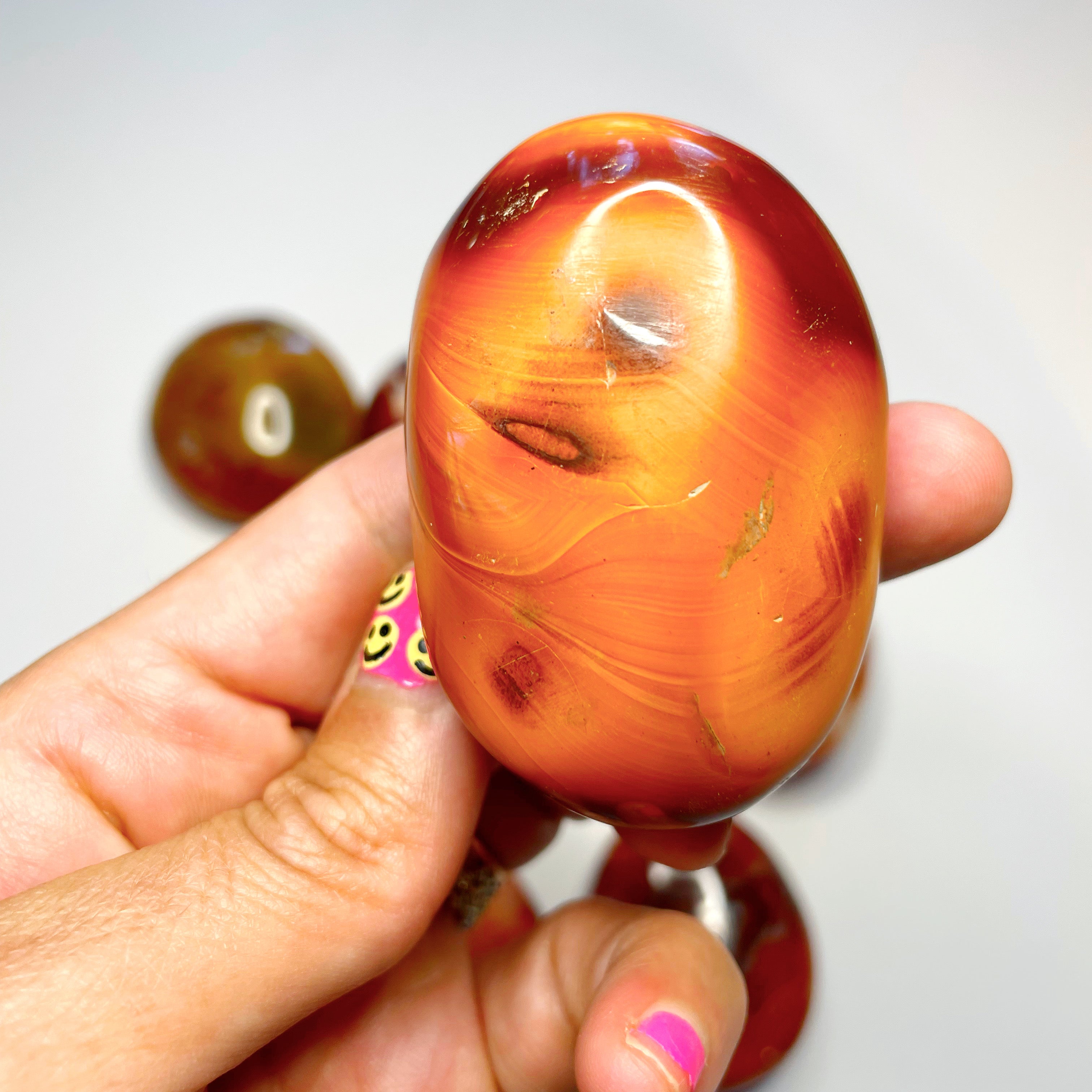 Carnelian Agate Palm Stones - Baltic Mermaid