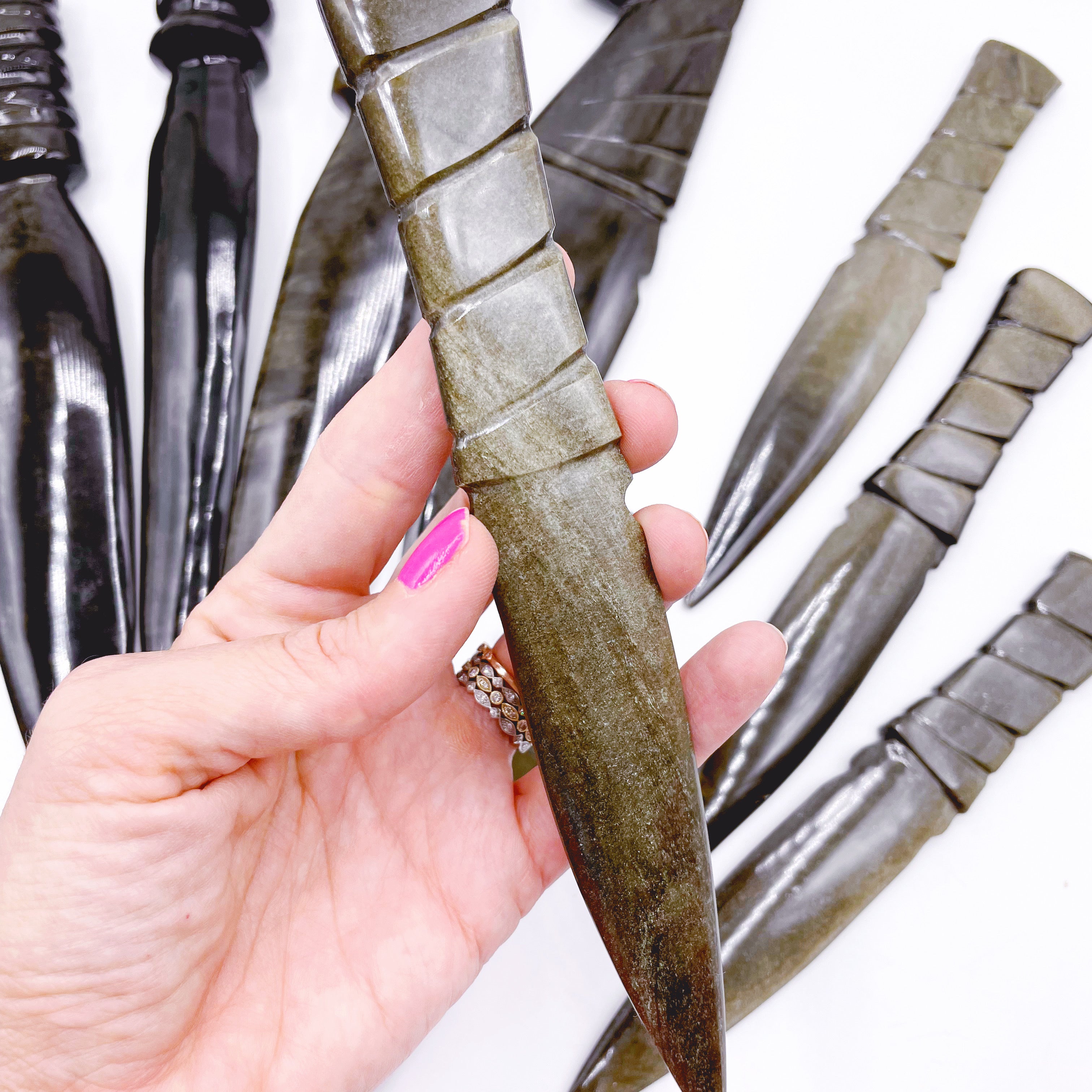 Gold Sheen Obsidian Dagger/Letter Opener - Baltic Mermaid