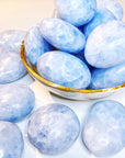 Blue Calcite Palm Stones - Baltic Mermaid
