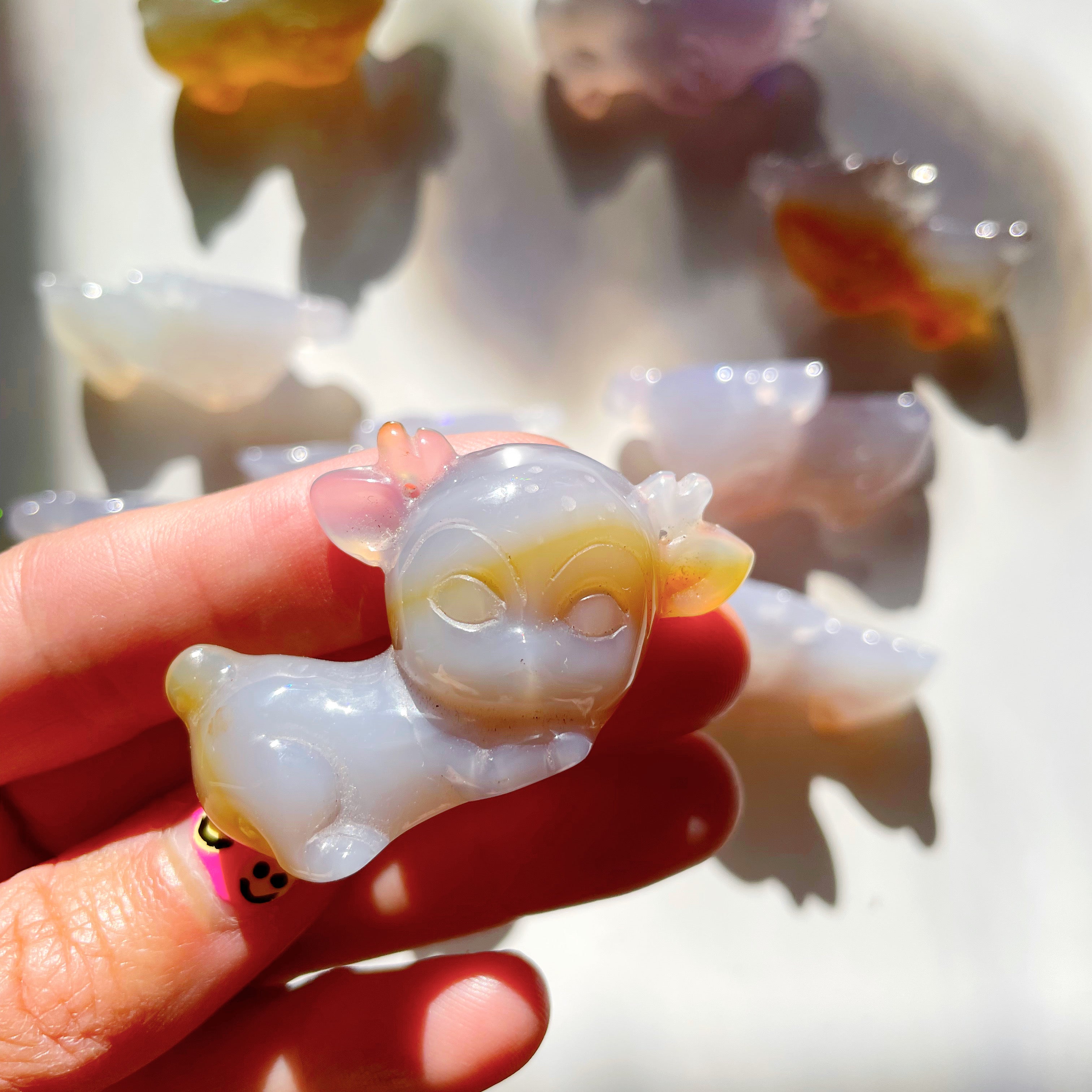 Carved Agate Fawn - Baltic Mermaid
