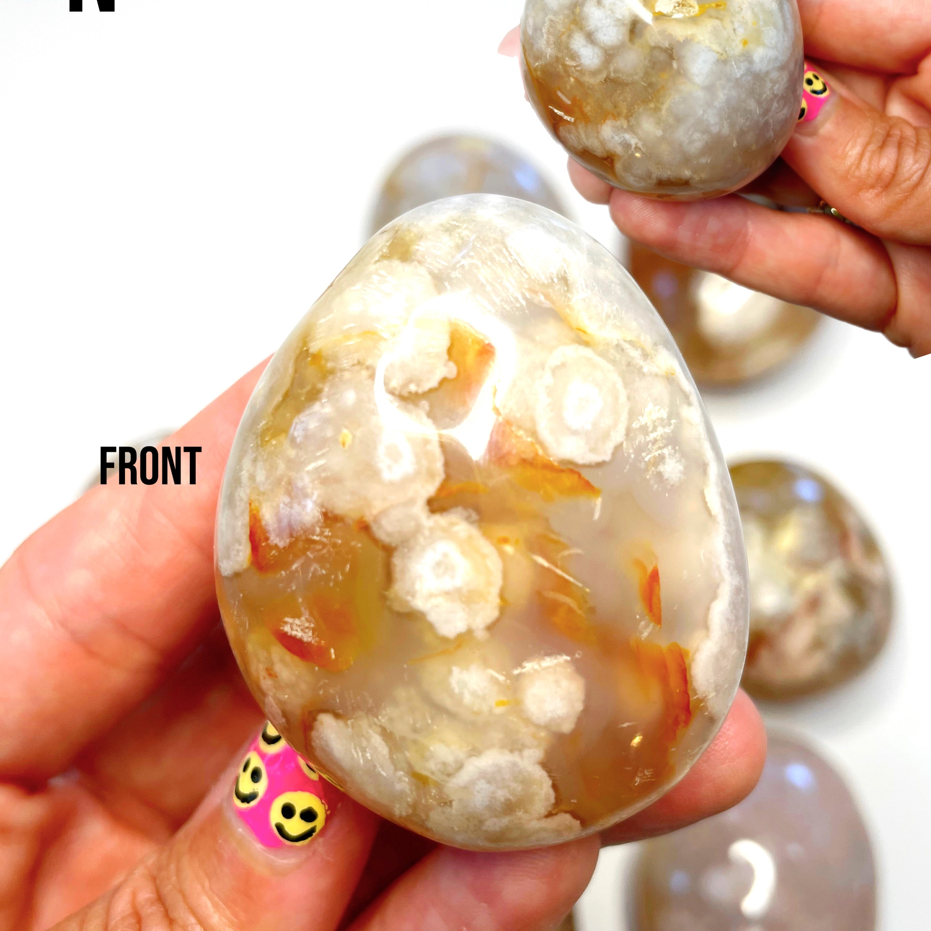 Flower Agate Palm Stones - Baltic Mermaid