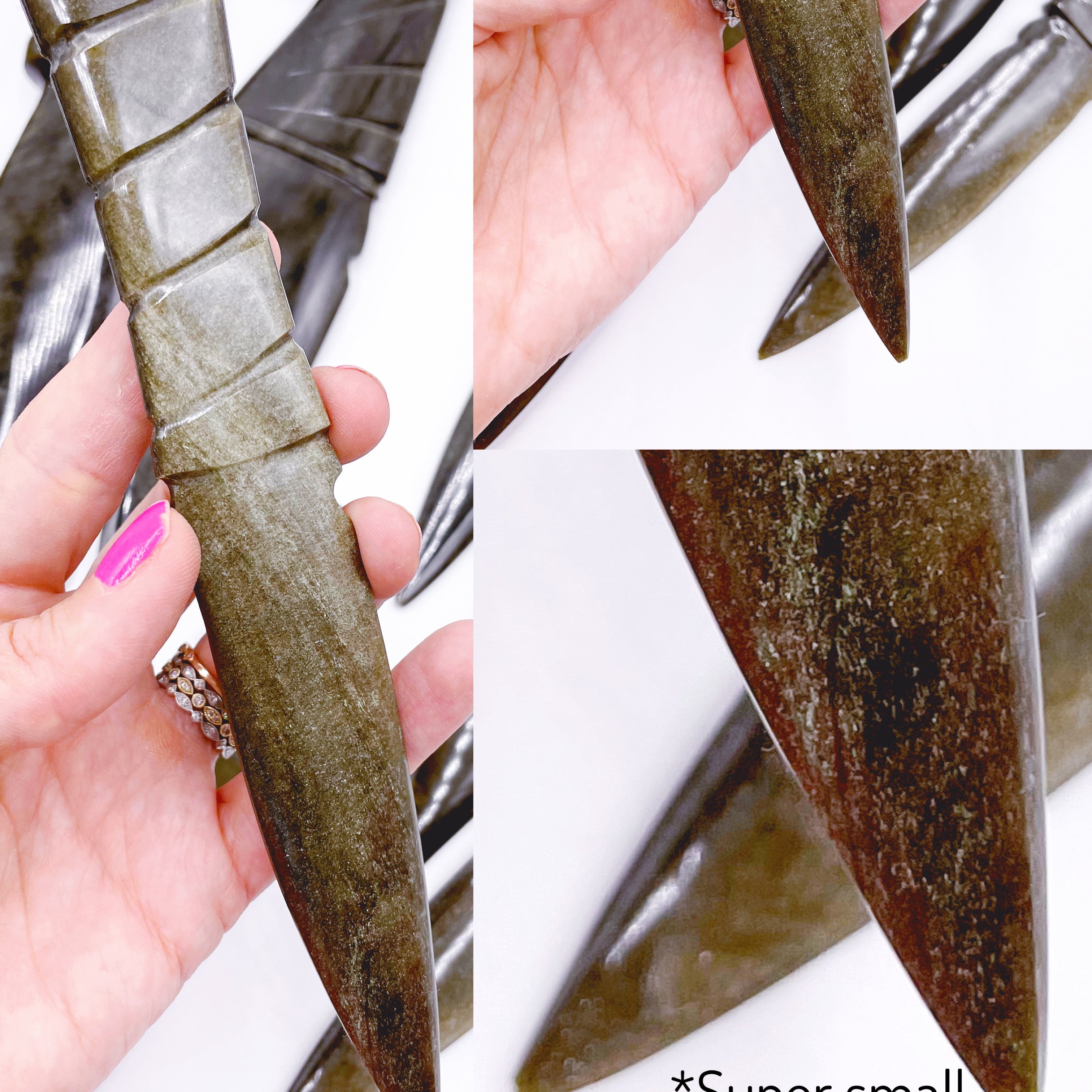 Gold Sheen Obsidian Dagger/Letter Opener - Baltic Mermaid
