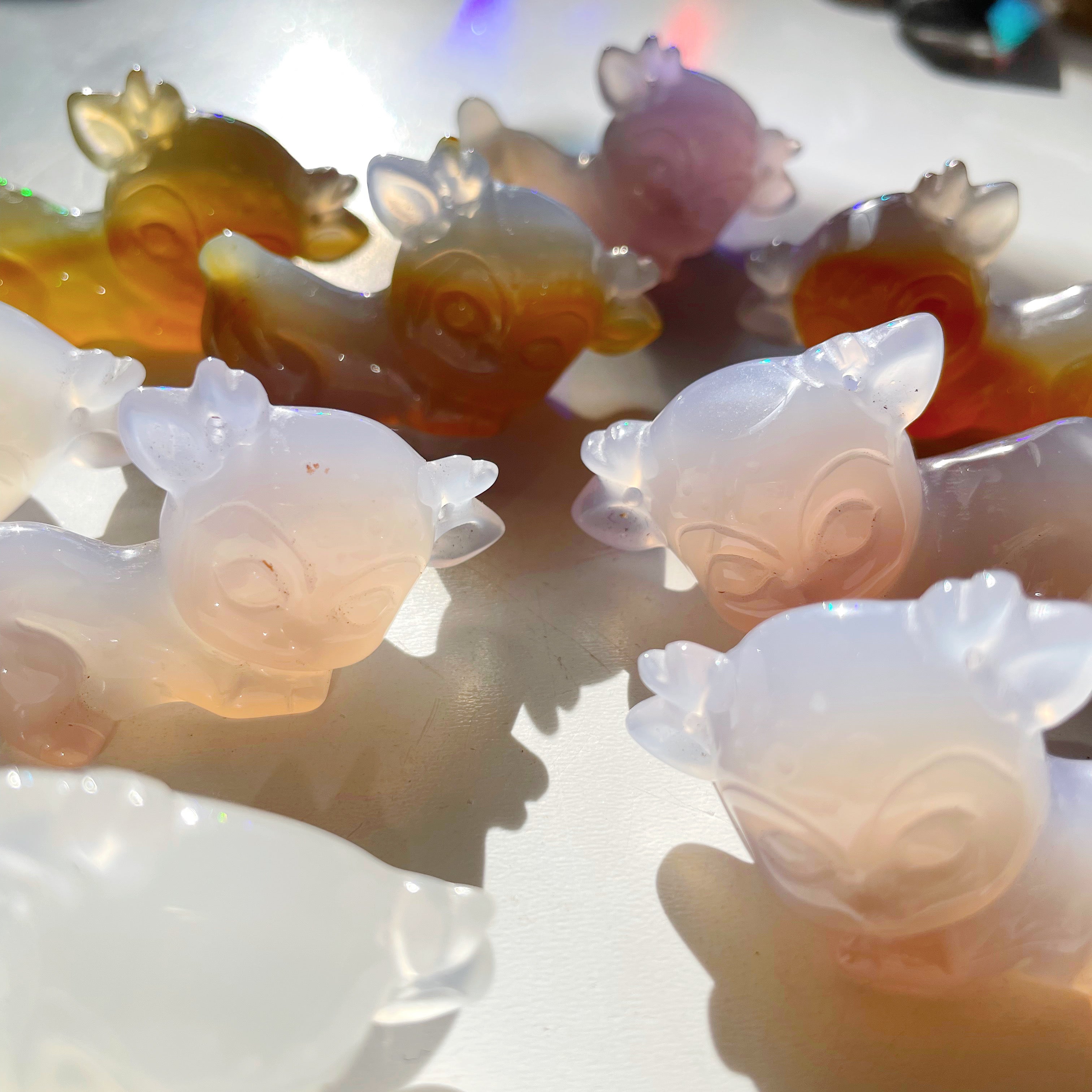 Carved Agate Fawn - Baltic Mermaid